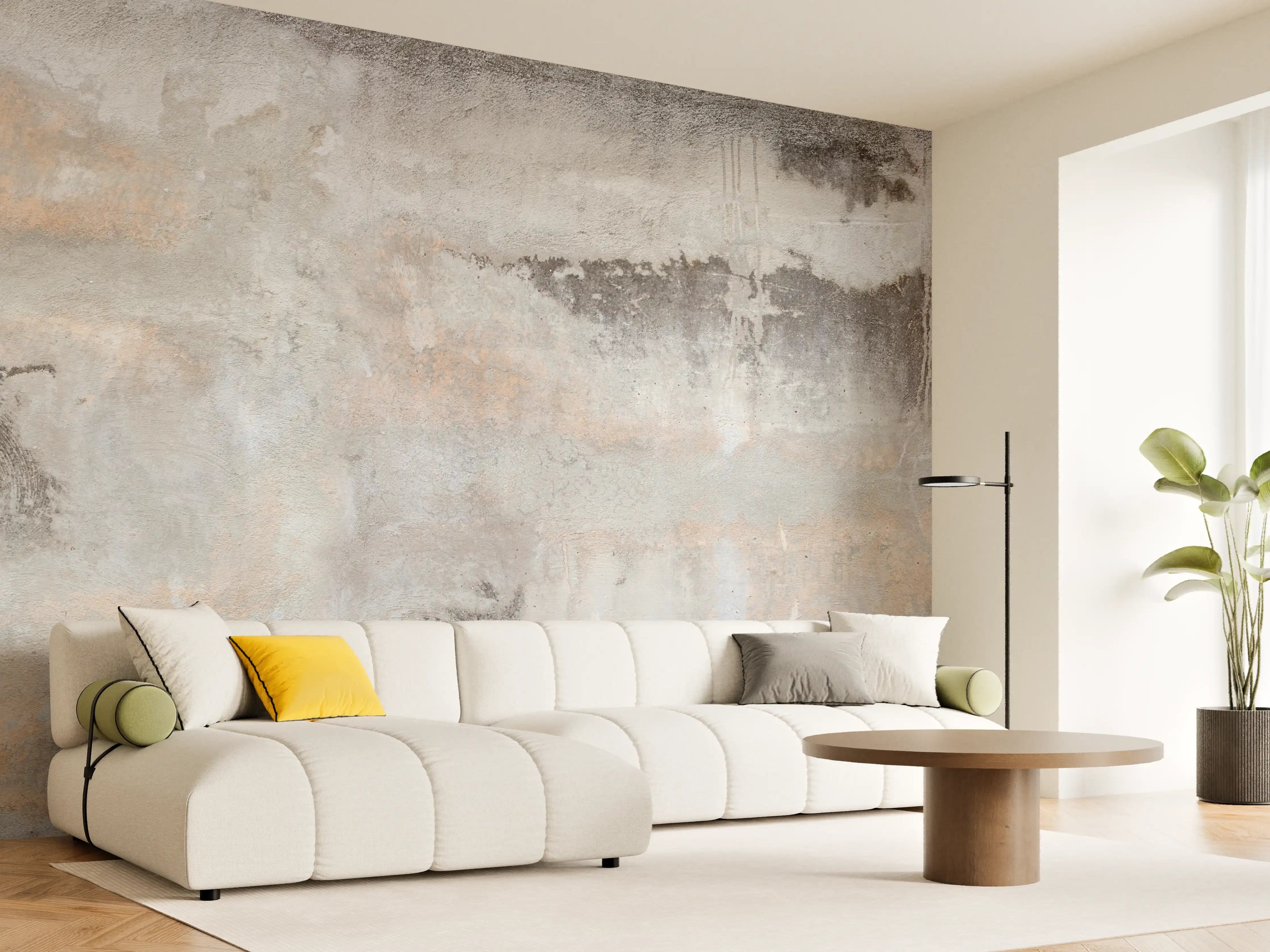 Wandverkleidung Wohnzimmer - Grunge Betonwand