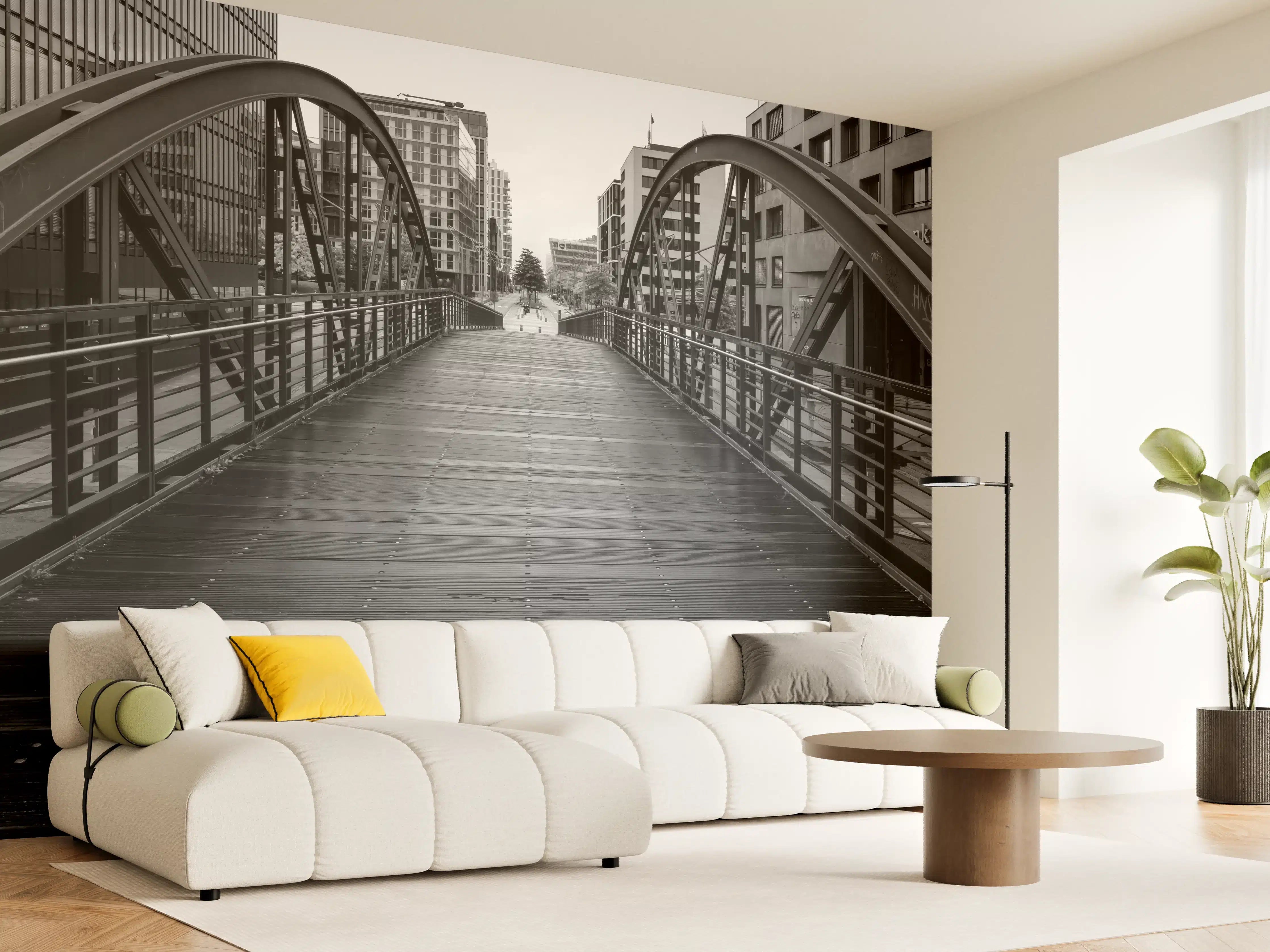 Wandverkleidung Wohnzimmer - Hamburg - magische Brücke