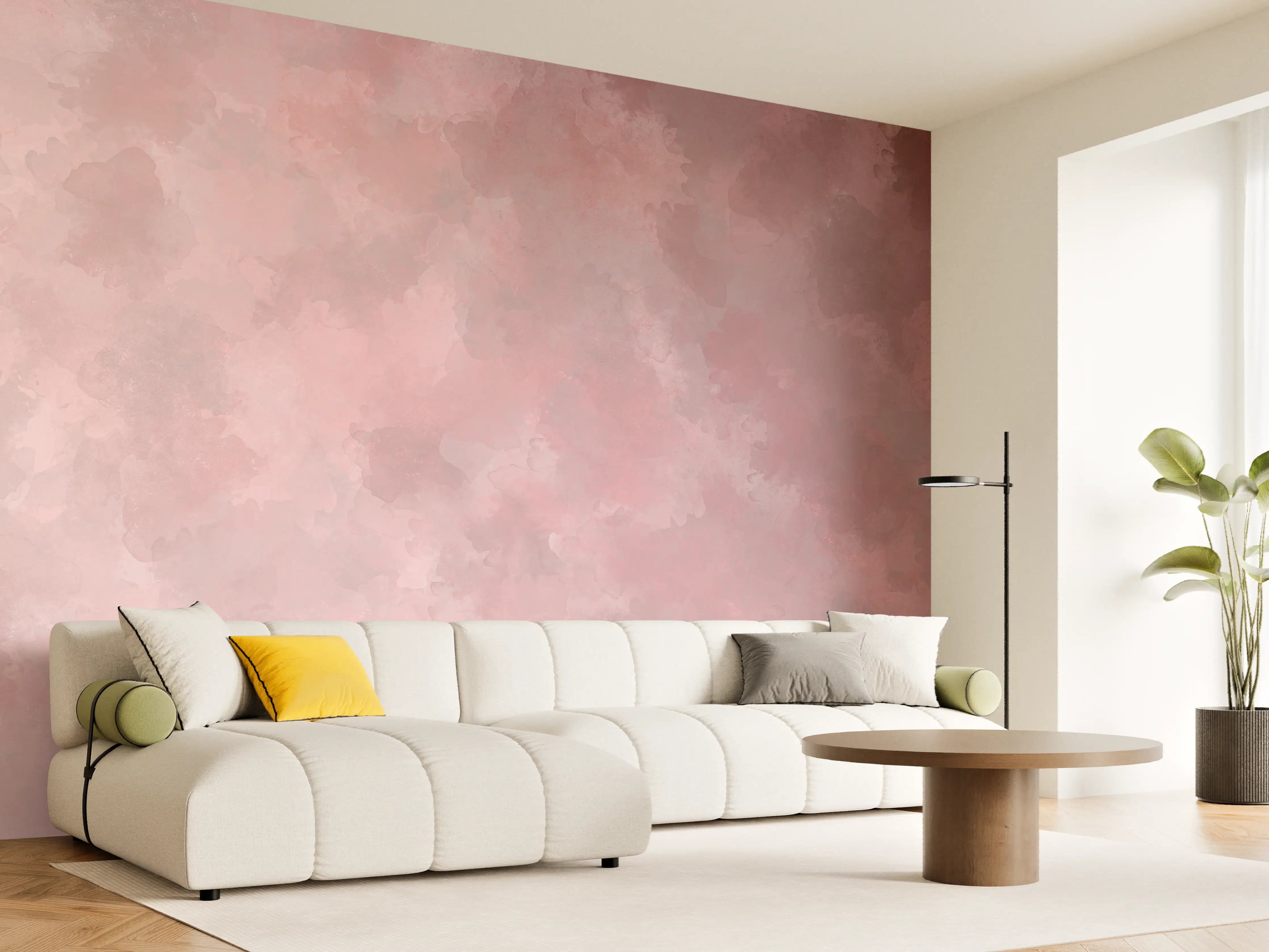 Wandverkleidung Wohnzimmer - Harmonischer Farbverlauf in PastellTönen