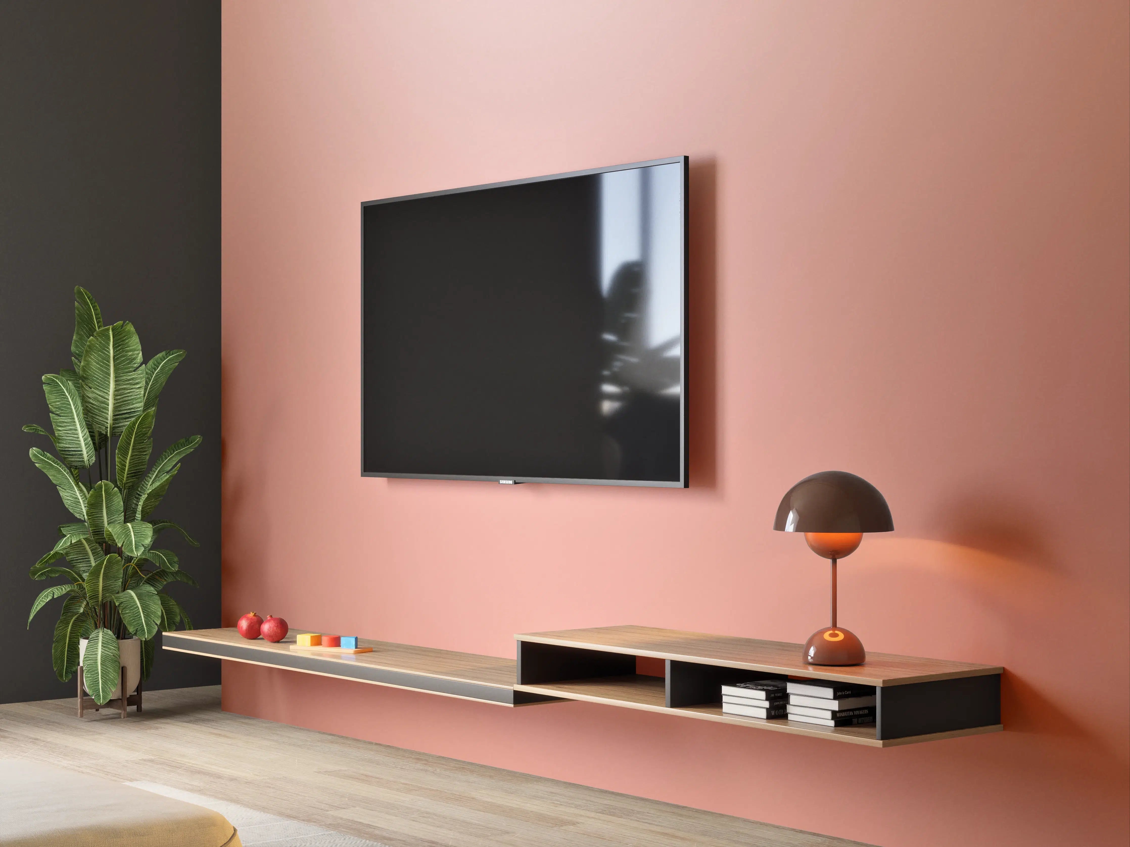 Wandverkleidung Wohnzimmer - Hautfarbene Nahaufnahme