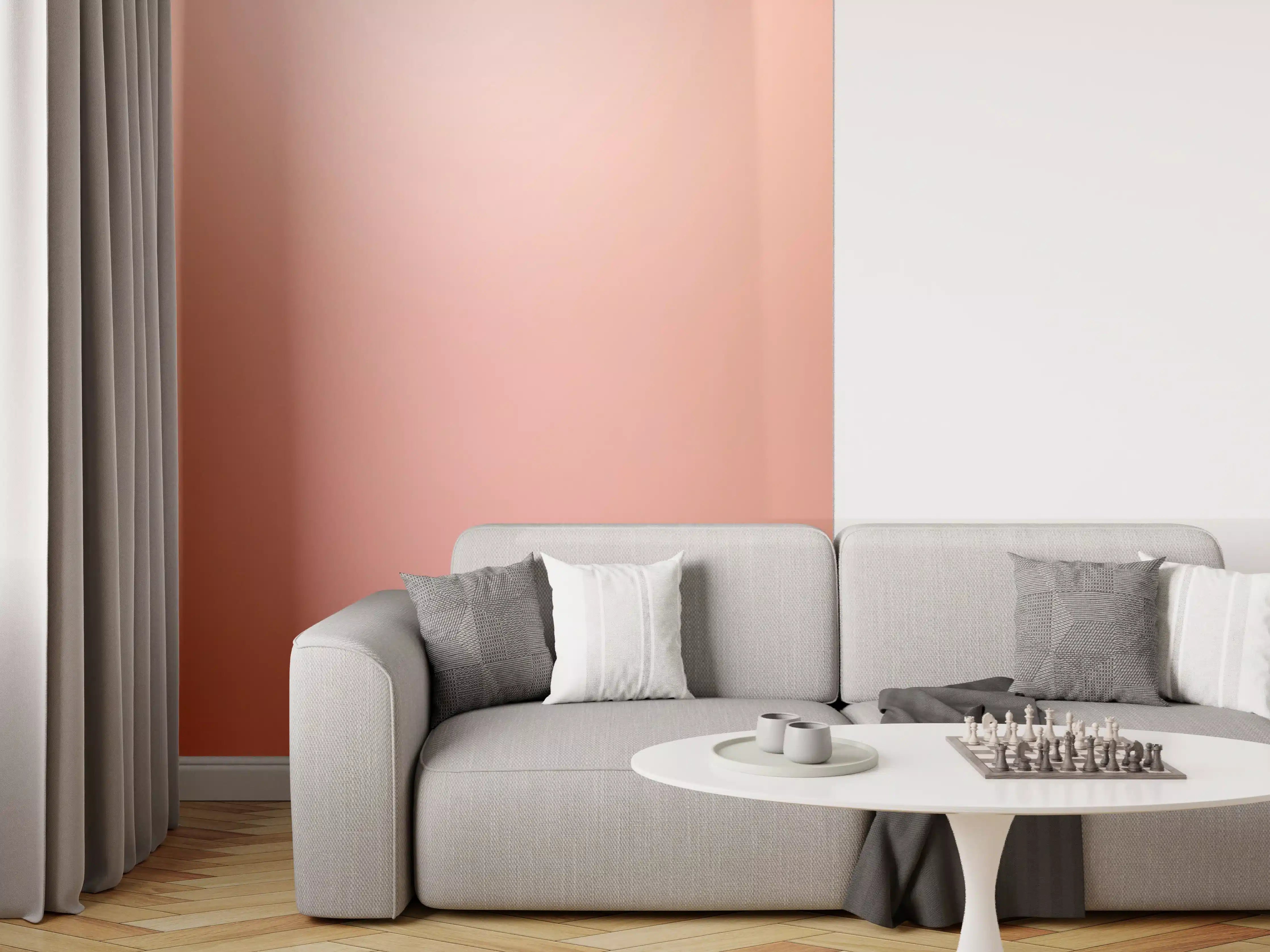 Wandverkleidung Wohnzimmer - Hautfarbene Nahaufnahme