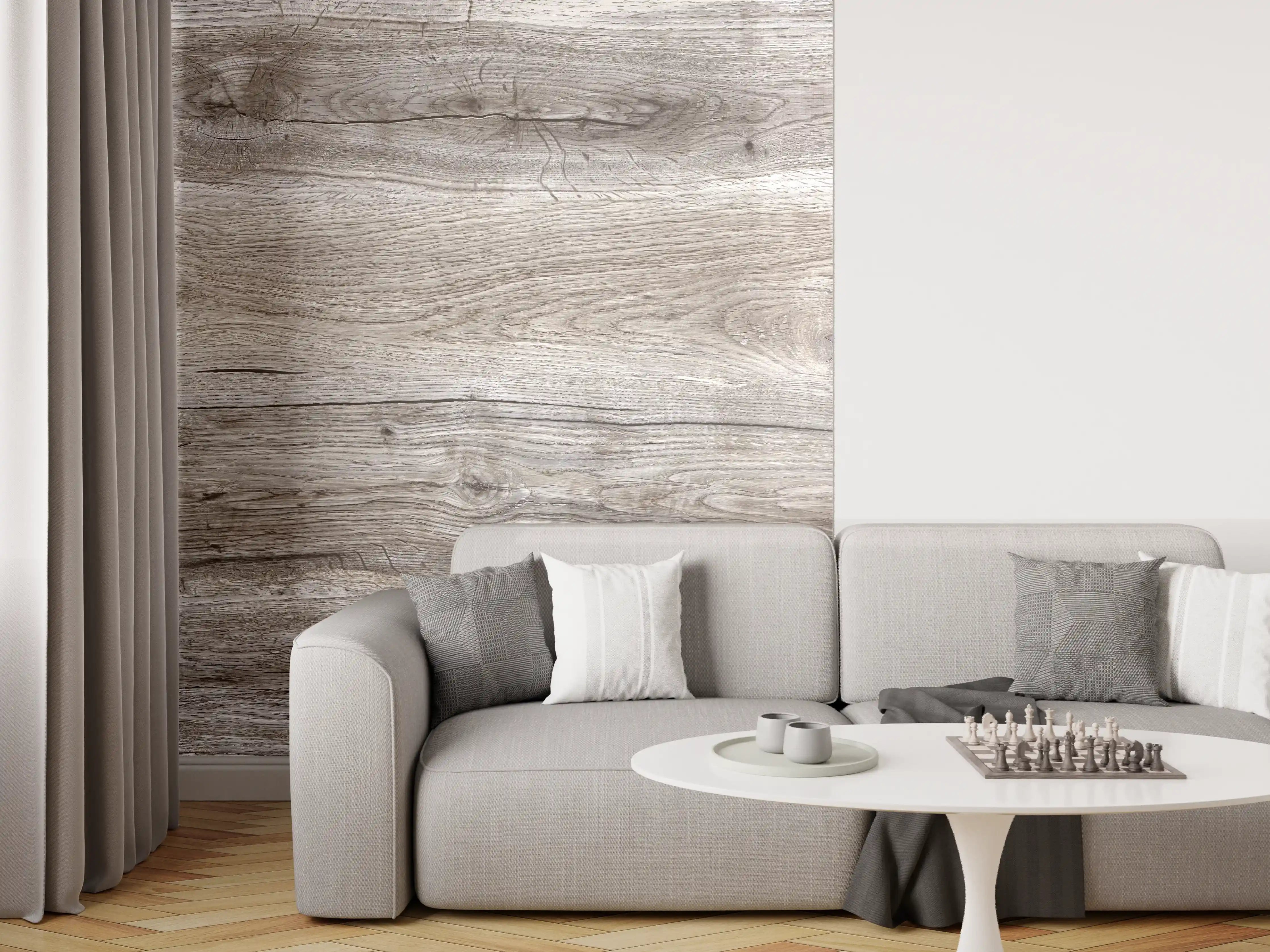 Wandverkleidung Wohnzimmer - Hell-braune Holz Textur