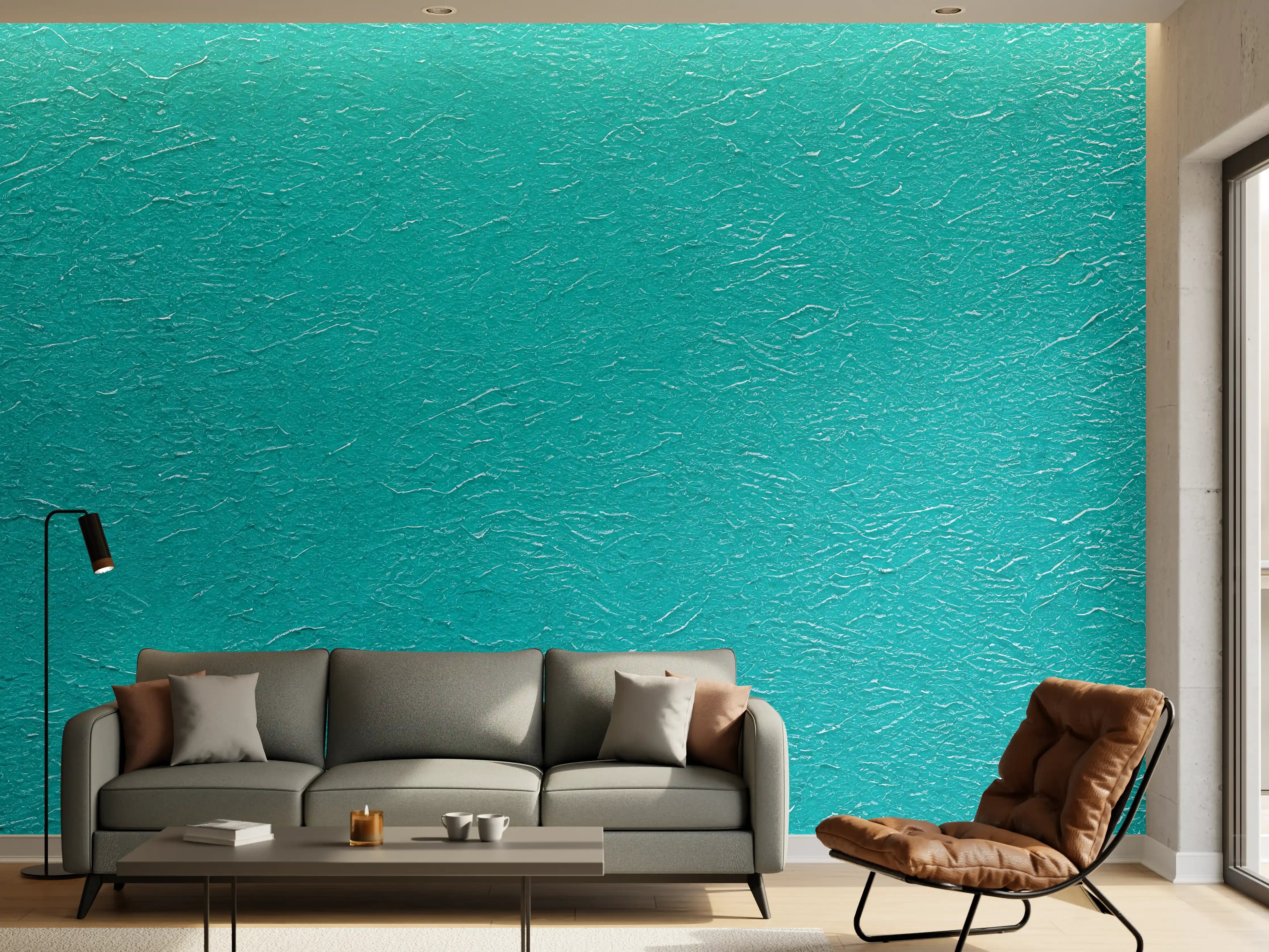 Wandverkleidung Wohnzimmer - Hellblaue Wand Struktur