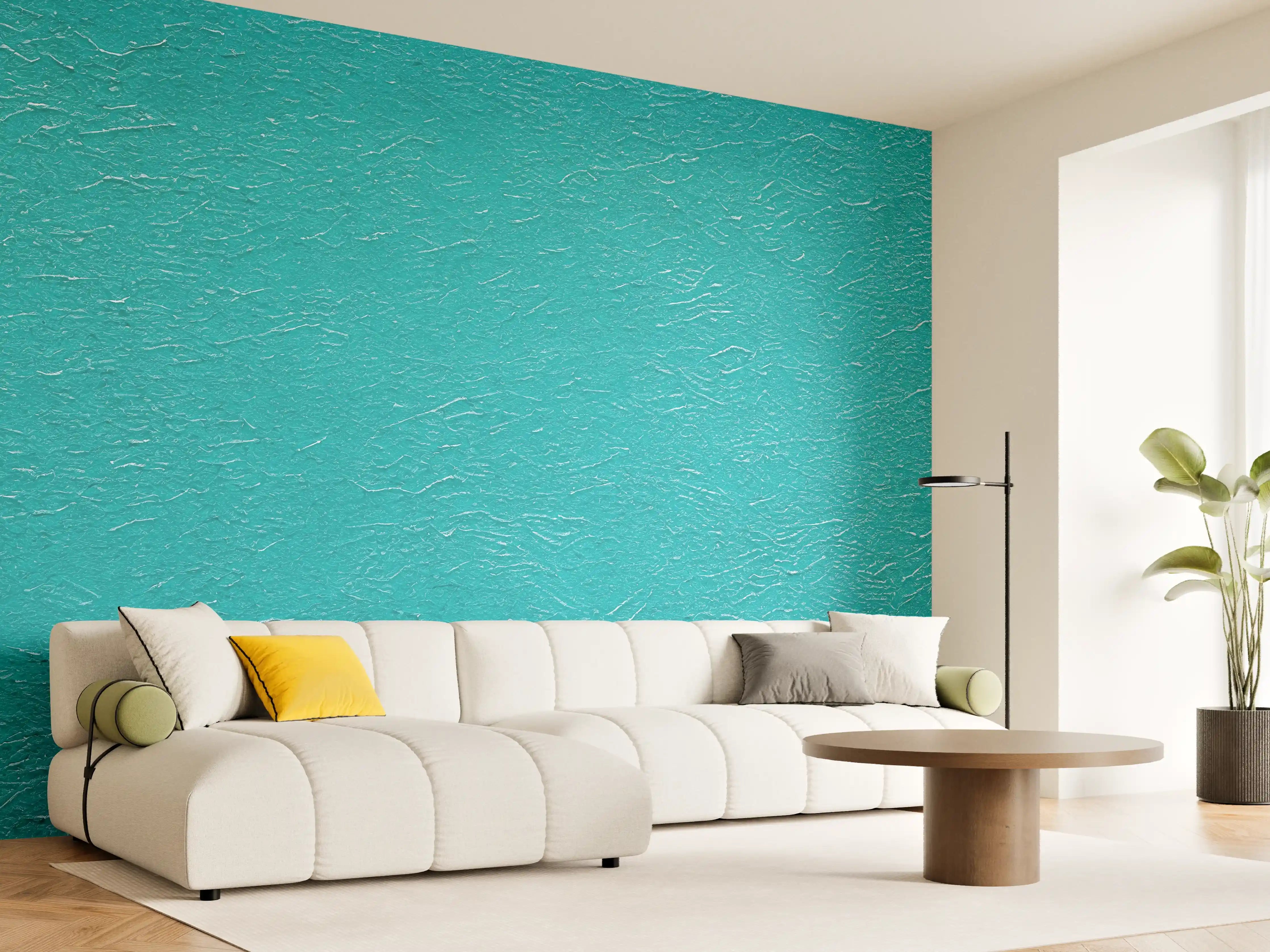 Wandverkleidung Wohnzimmer - Hellblaue Wand Struktur