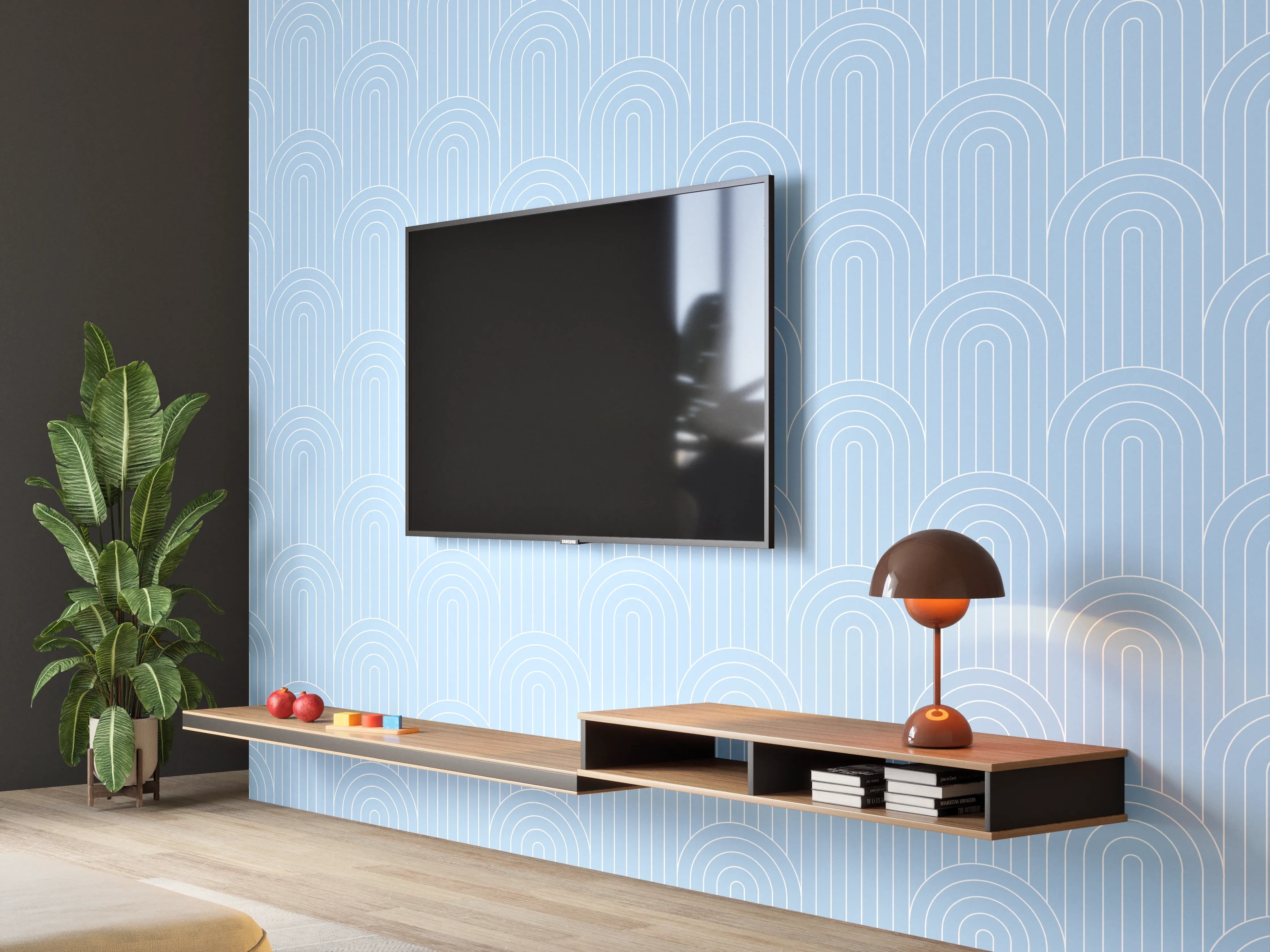 Wandverkleidung Wohnzimmer - Helle, elegante Garderobe mit Ast-Design