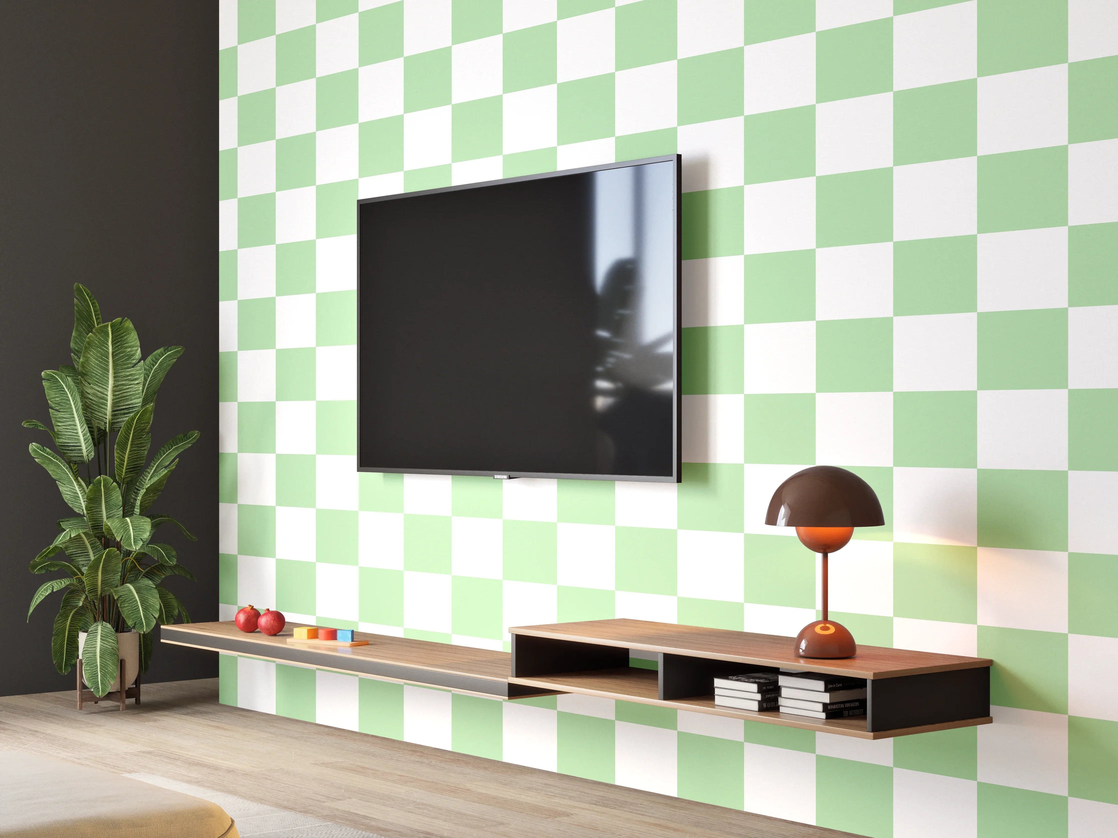Wandverkleidung Wohnzimmer - Helle, freundliche Gärten mit Pfaden