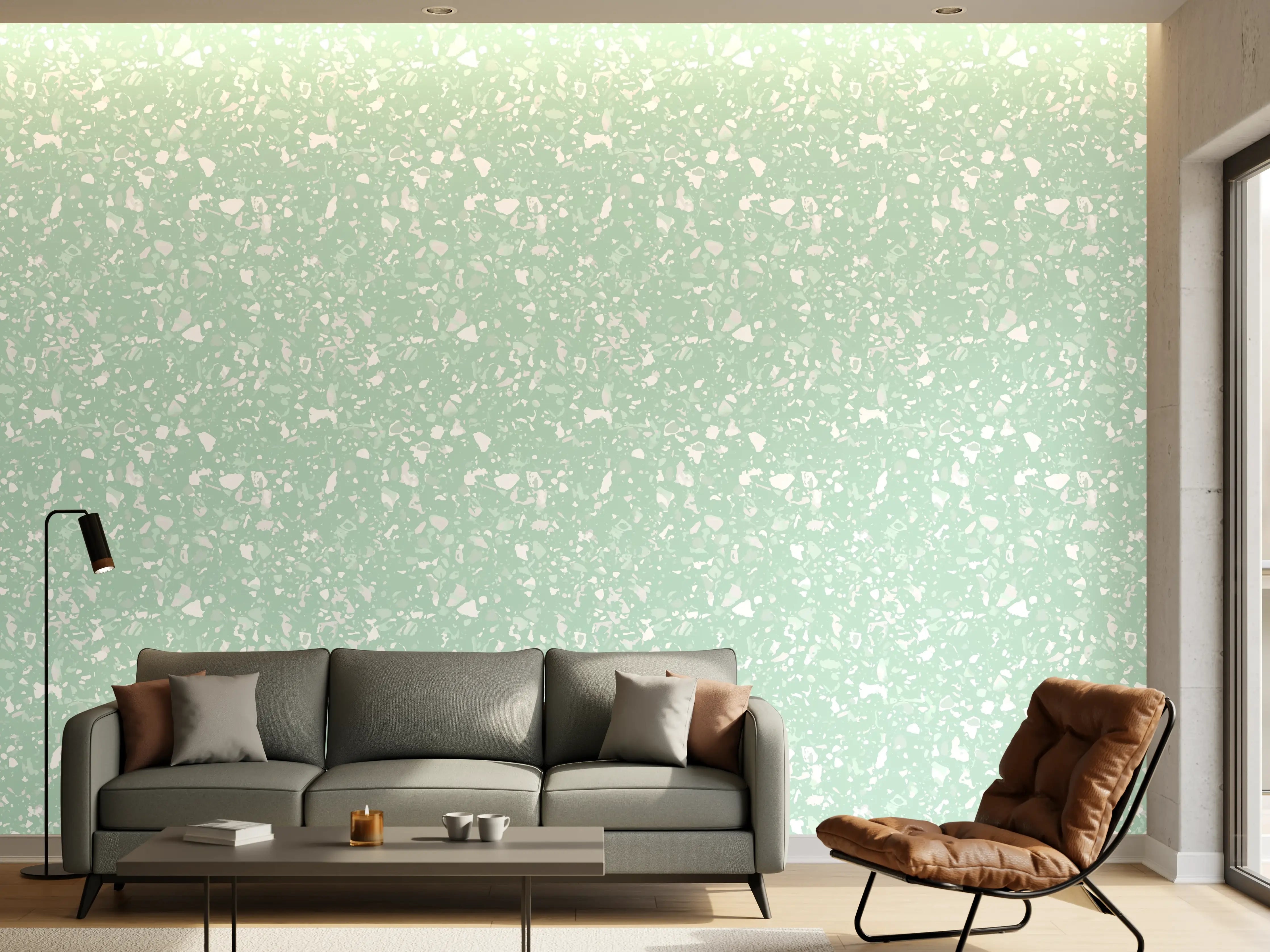 Wandverkleidung Wohnzimmer - Helle, kreative Raumgestaltung in Pastelltönen