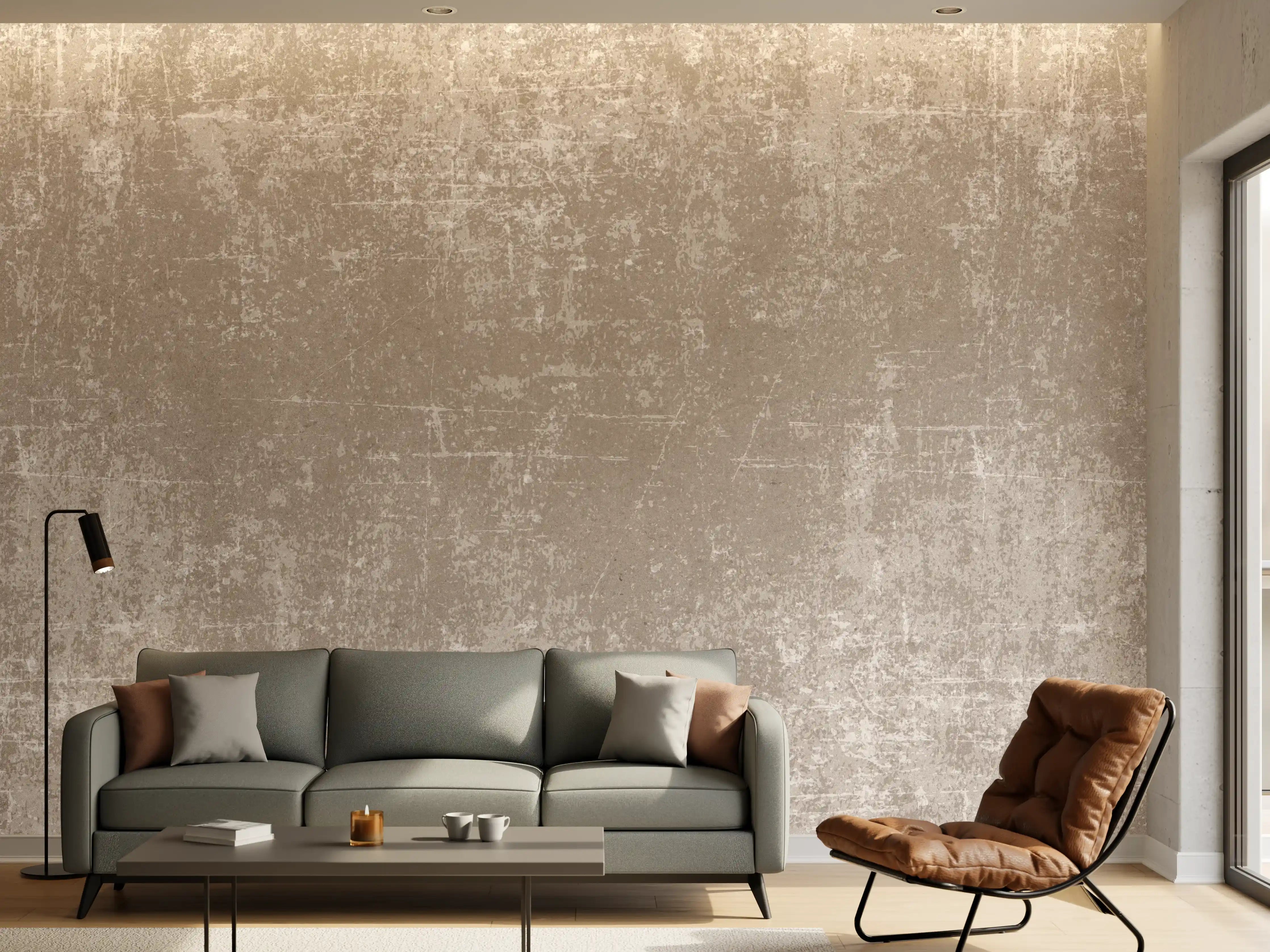 Wandverkleidung Wohnzimmer - Heller Zementhintergrund