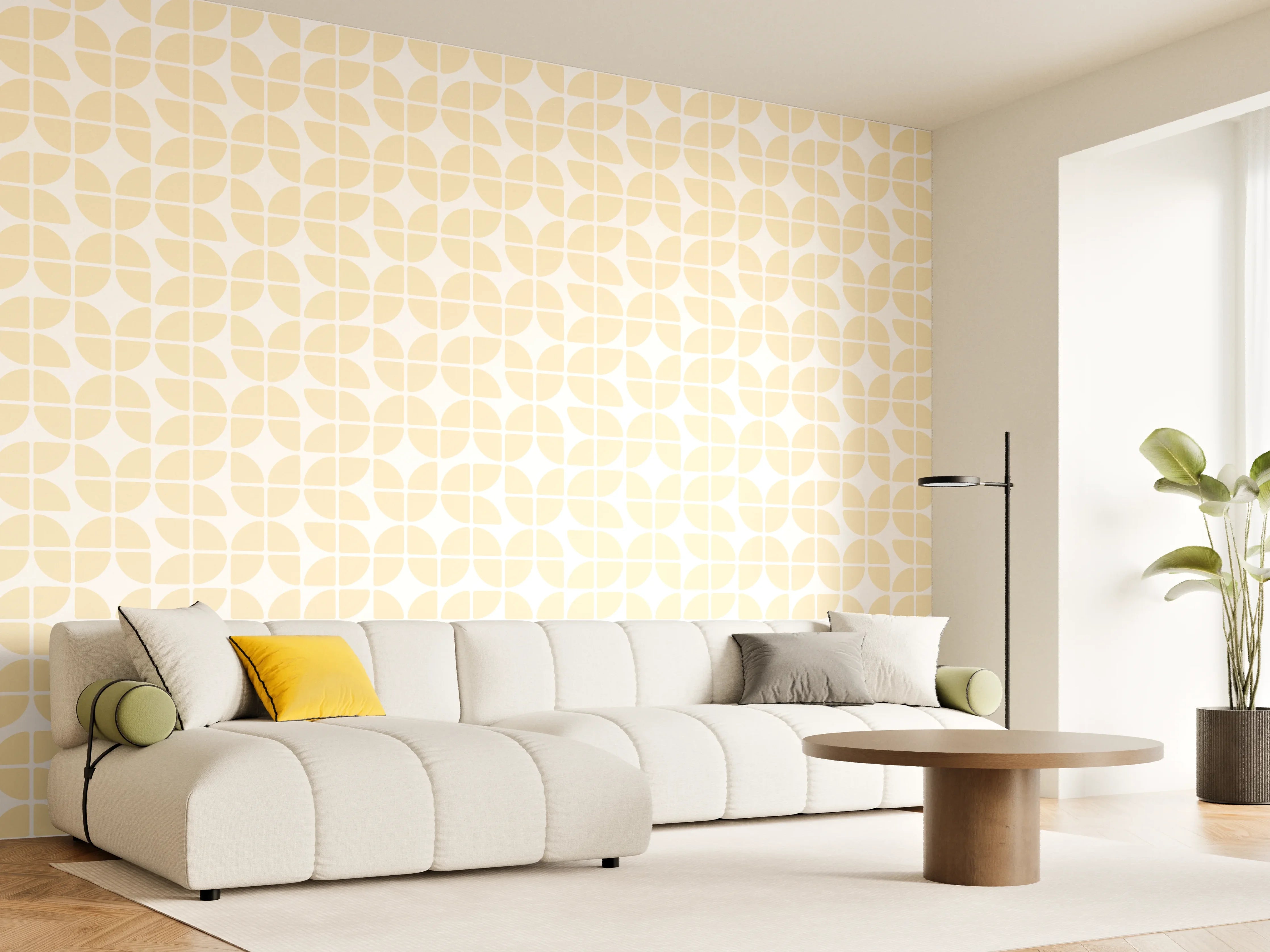 Wandverkleidung Wohnzimmer - Heller, dezenter Musterhintergrund