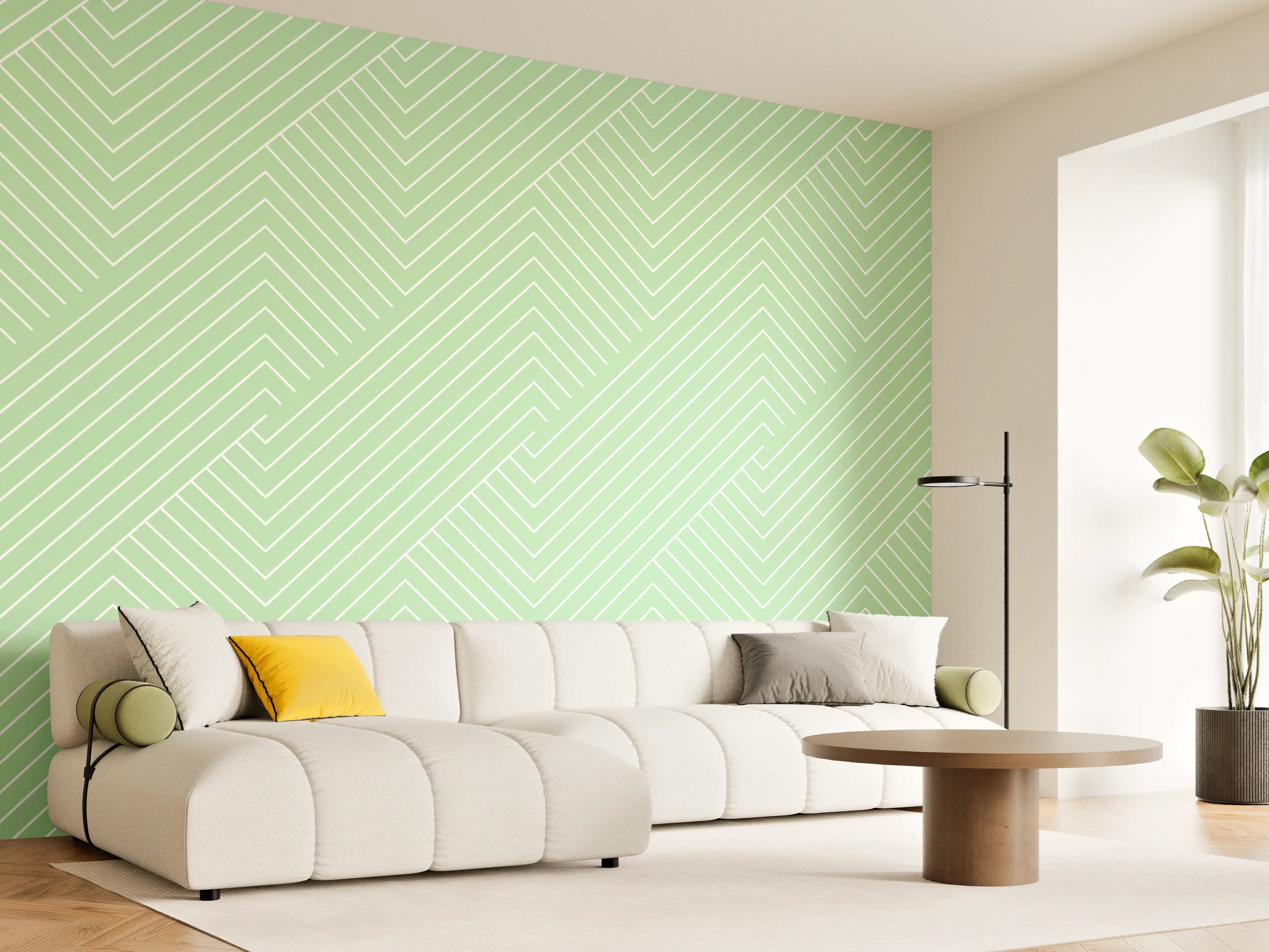 Wandverkleidung Wohnzimmer - Helles Naturbild mit Grautönen