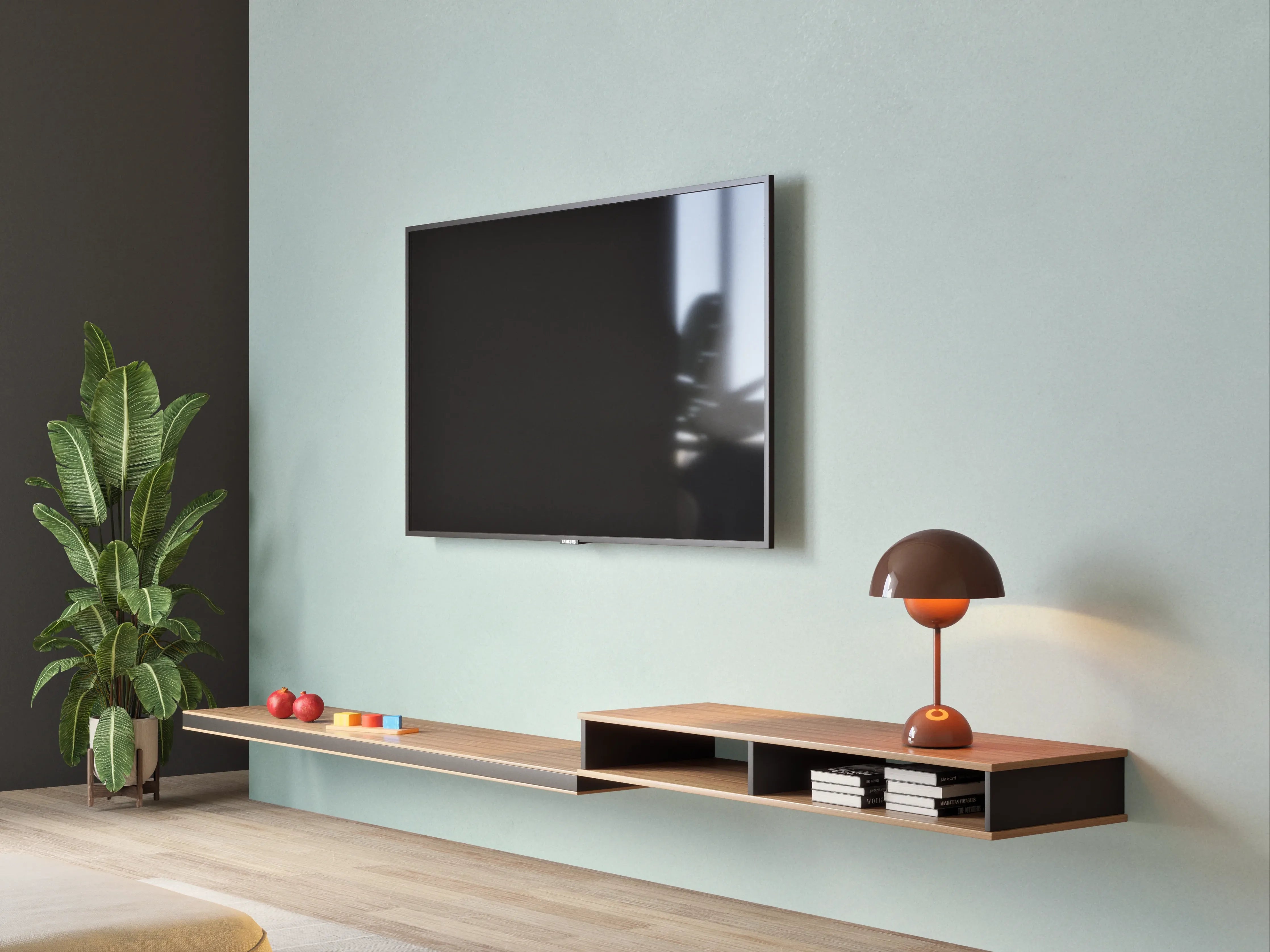 Wandverkleidung Wohnzimmer - Helles, minimalistisches Wanddesign