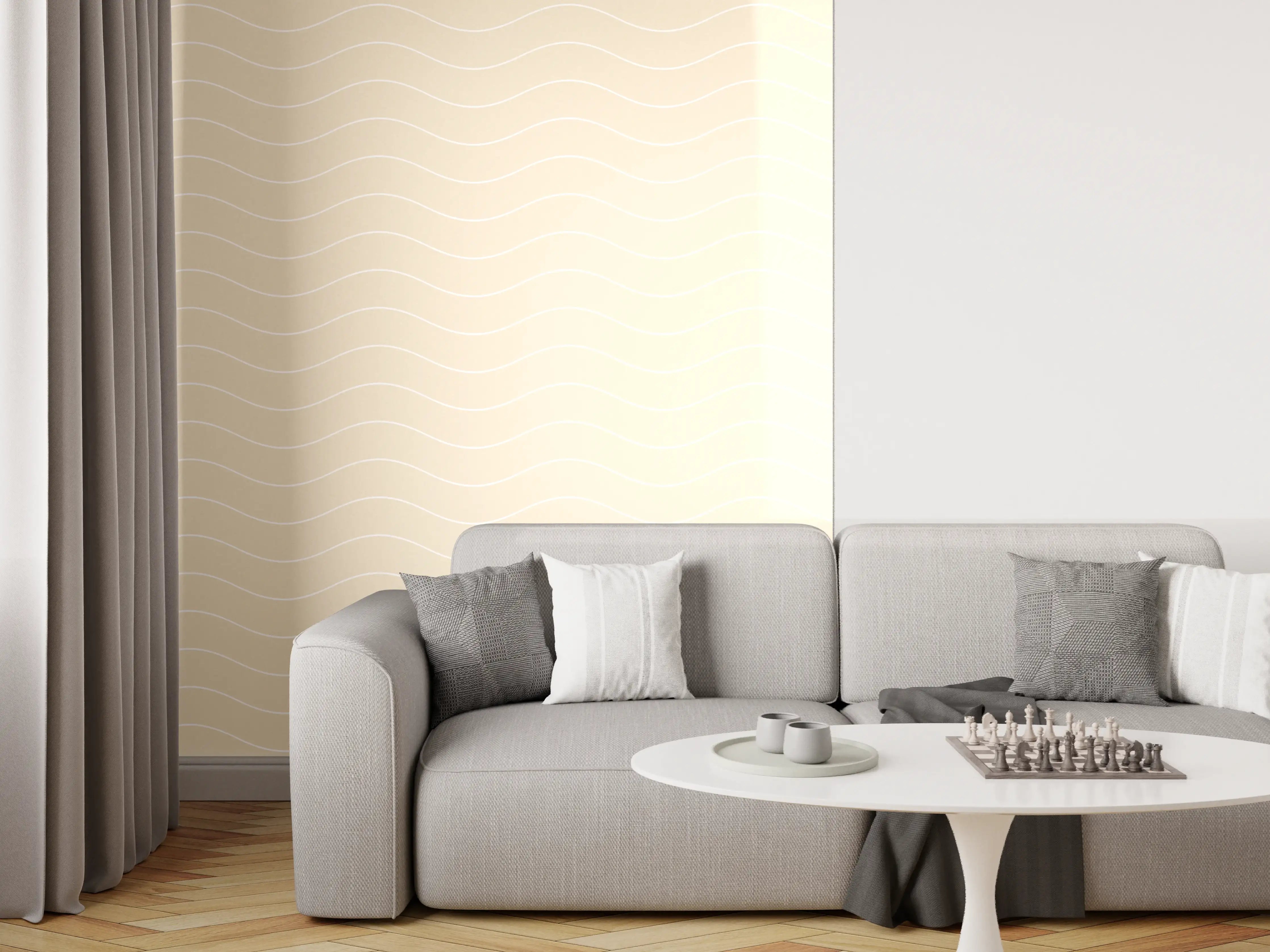Wandverkleidung Wohnzimmer - Helles, neutrales Hintergrundbild