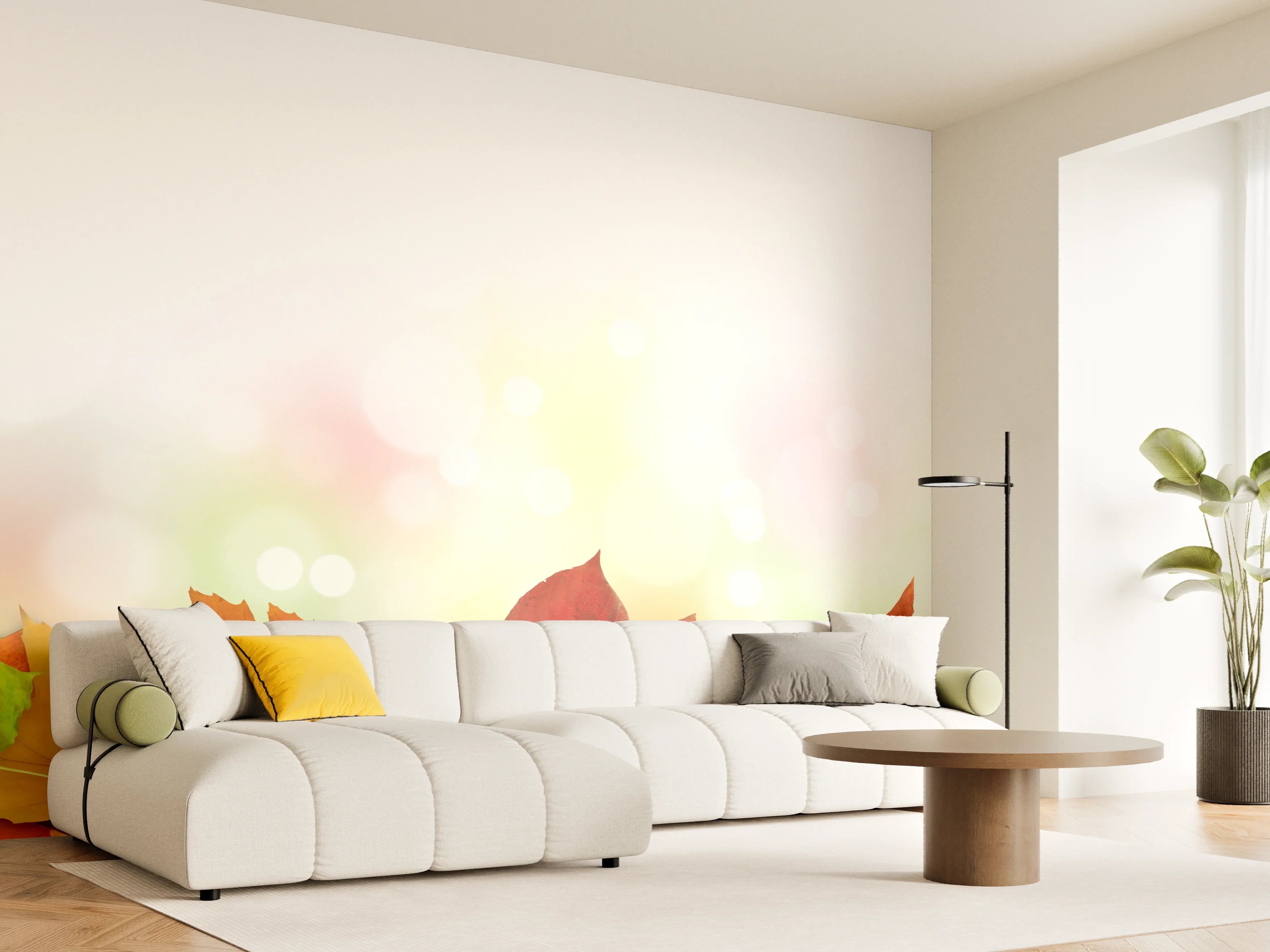 Wandverkleidung Wohnzimmer - Herbst Fantasie