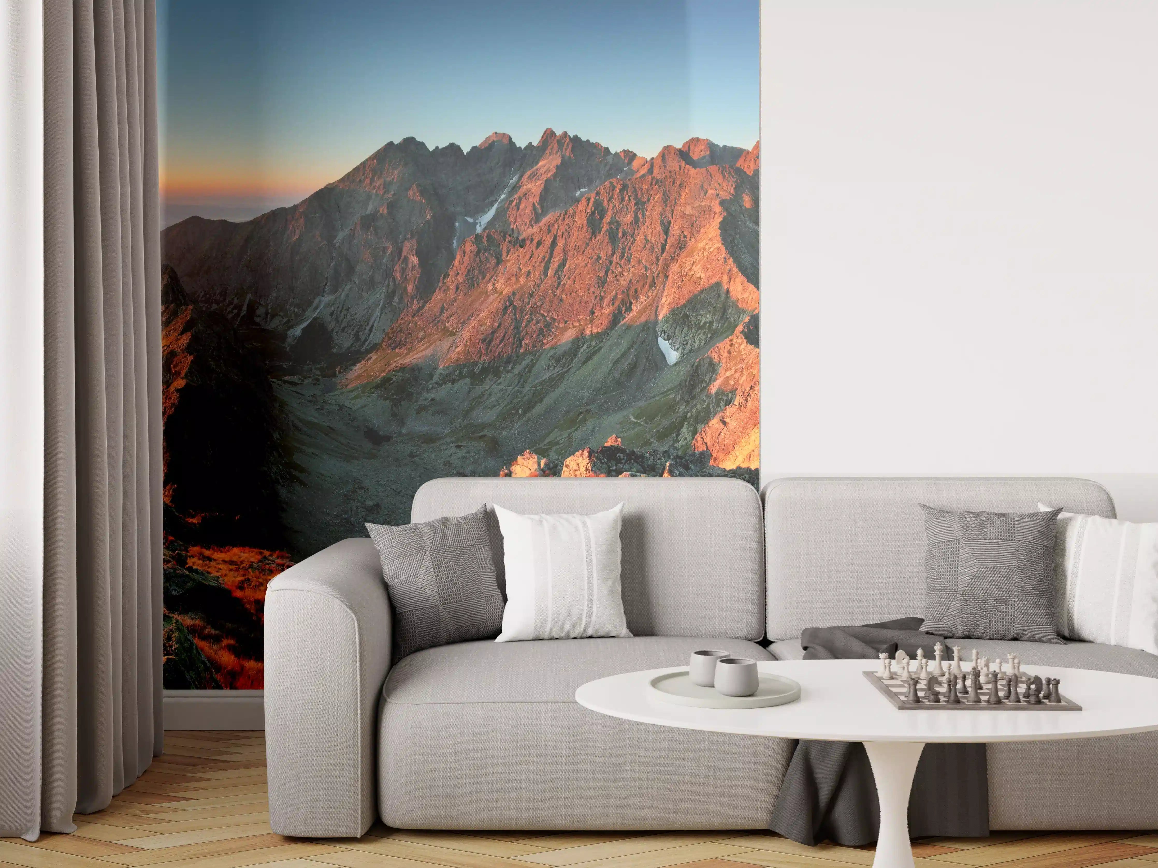 Wandverkleidung Wohnzimmer - Herbstliche Berglandschaft