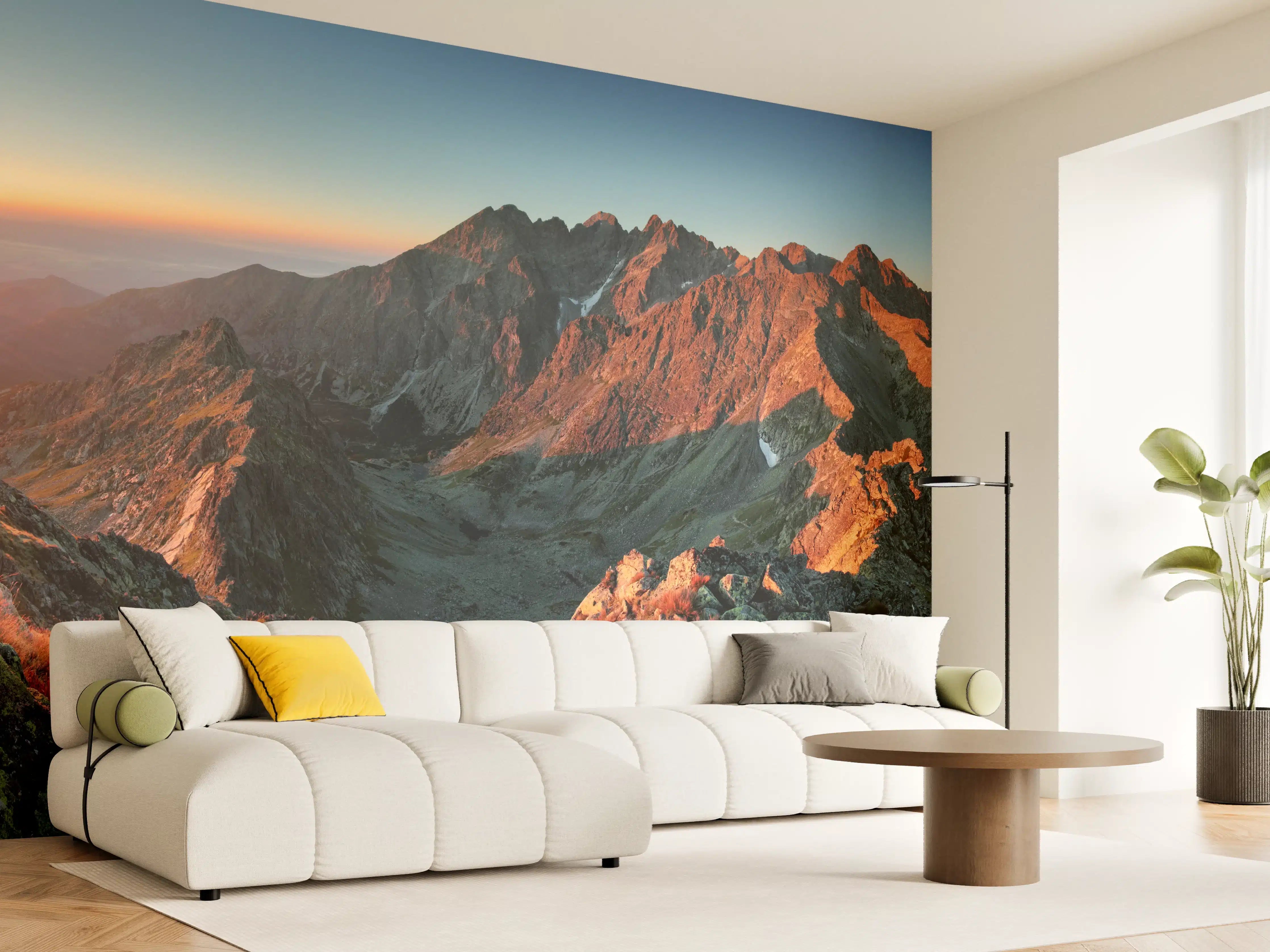 Wandverkleidung Wohnzimmer - Herbstliche Berglandschaft
