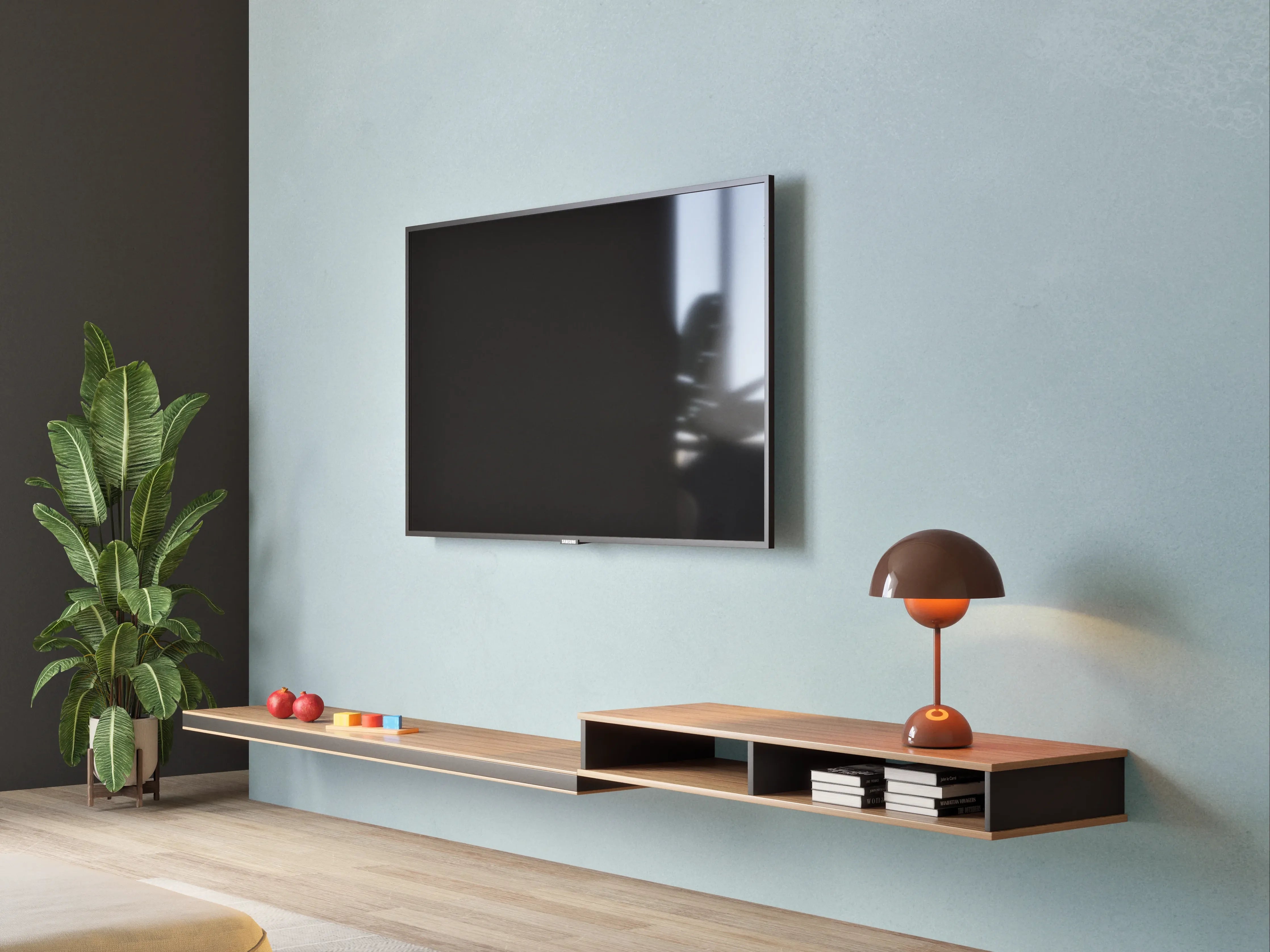Wandverkleidung Wohnzimmer - Himmel in sanften Grautönen