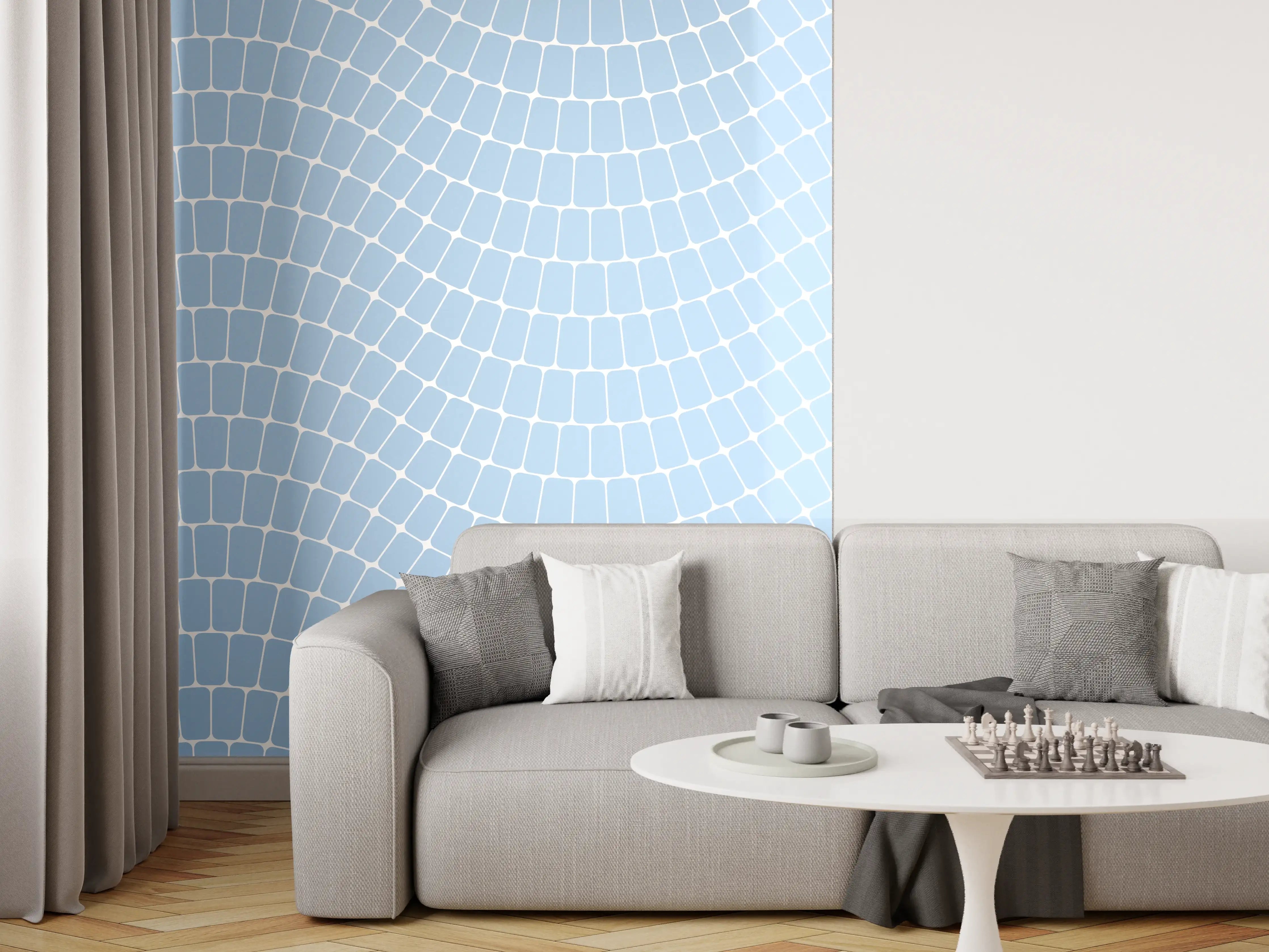 Wandverkleidung Wohnzimmer - Himmel mit Wolkenmuster