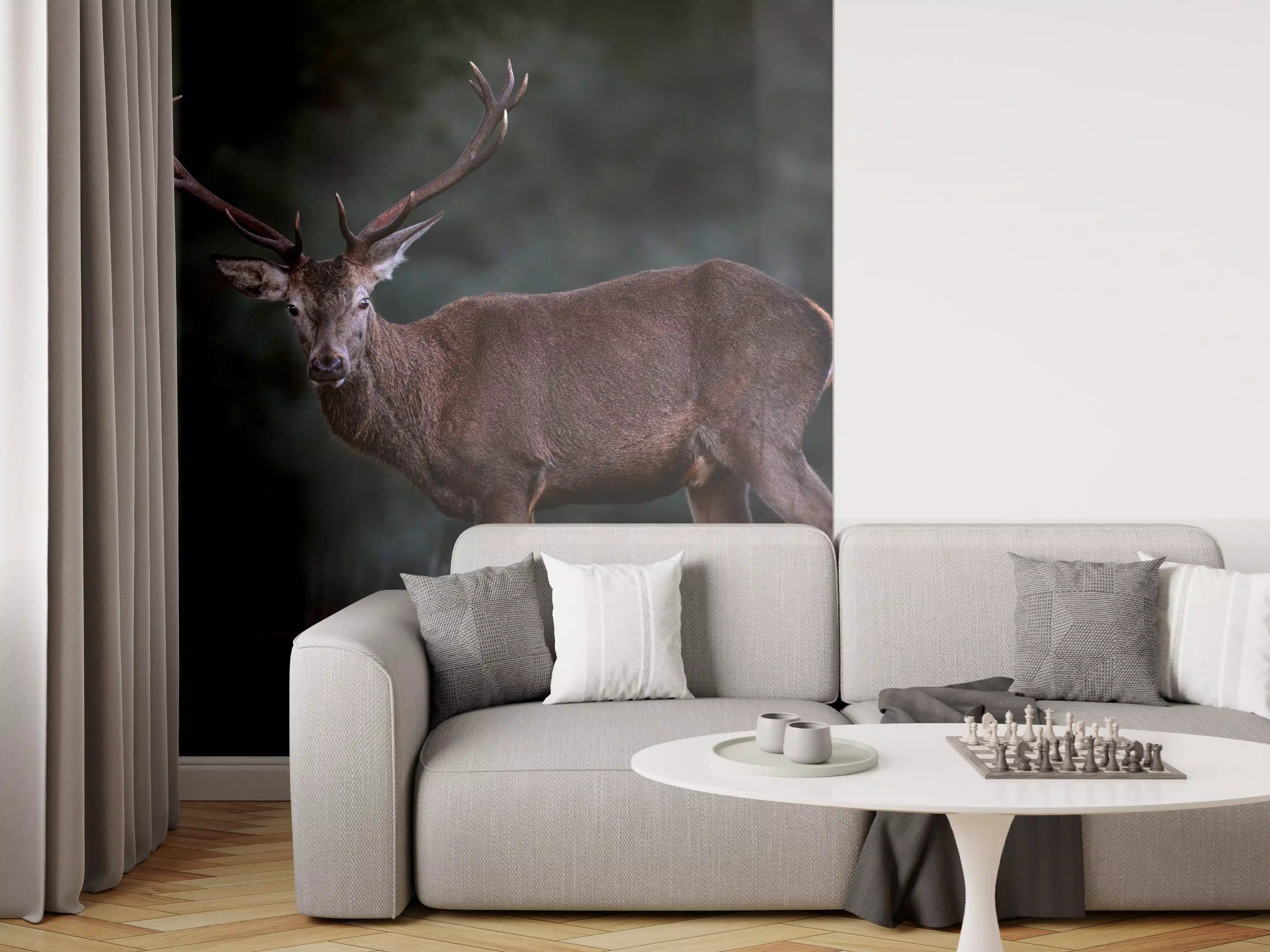 Wandverkleidung Wohnzimmer - Hirsche Gebirge Sierra de Andujar