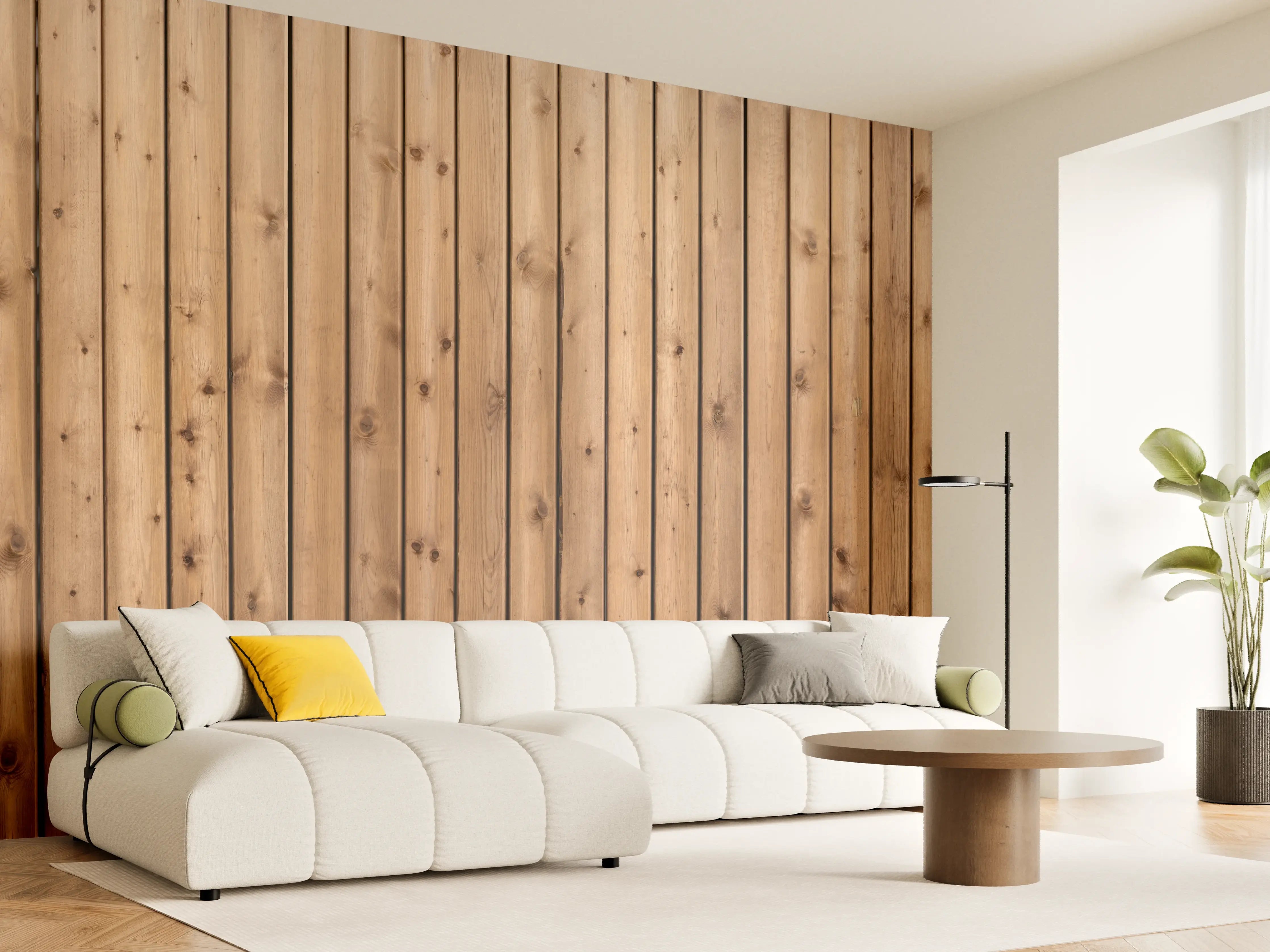 Wandverkleidung Wohnzimmer - Hochauflösende Holzbrett-Struktur
