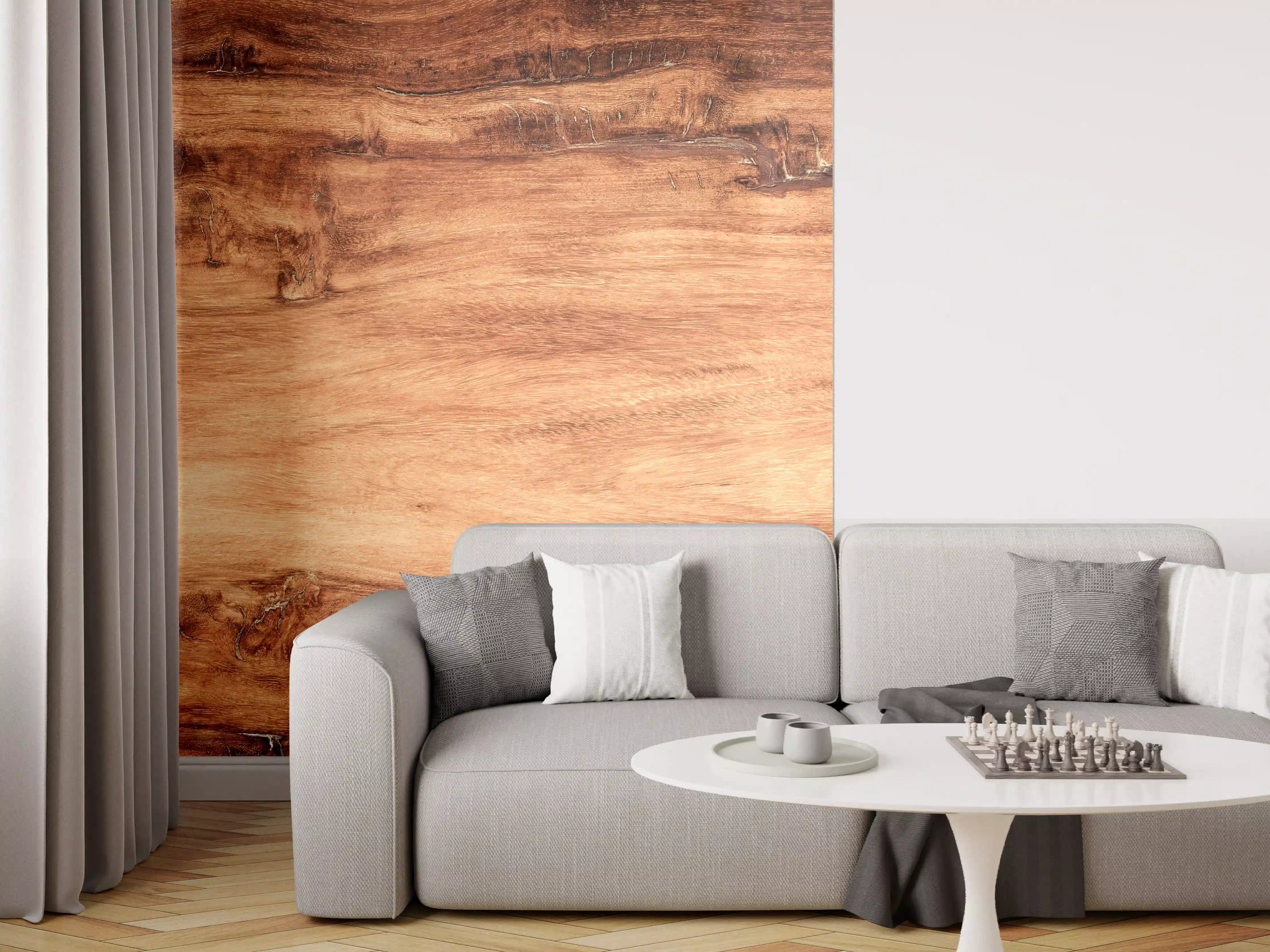 Wandverkleidung Wohnzimmer - Hochwertige Holzoptik – Natürliche Atmosphäre