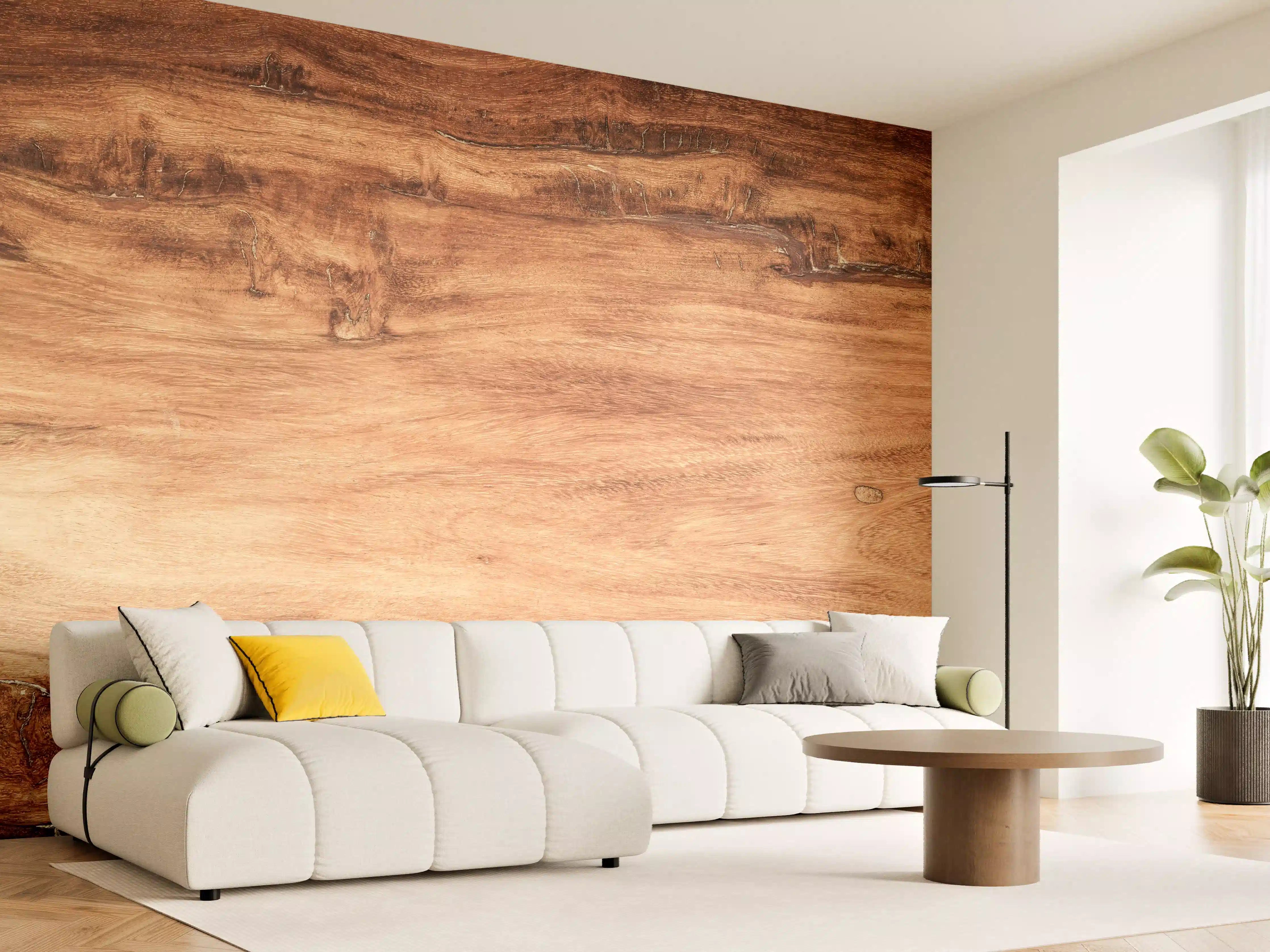 Wandverkleidung Wohnzimmer - Hochwertige Holzoptik – Natürliche Atmosphäre