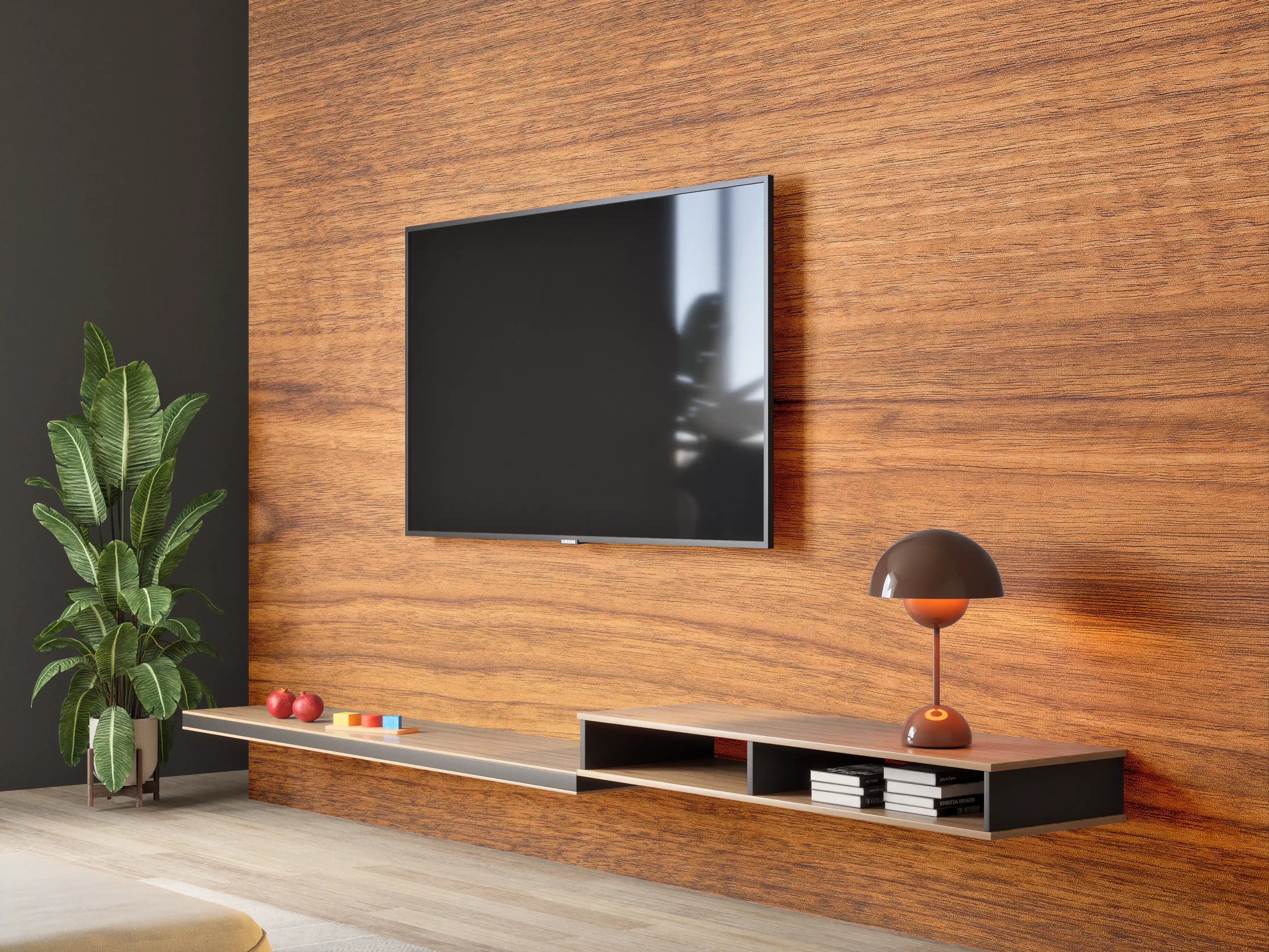 Wandverkleidung Wohnzimmer - Hochwertige Holzoptik – Natürliche Eleganz