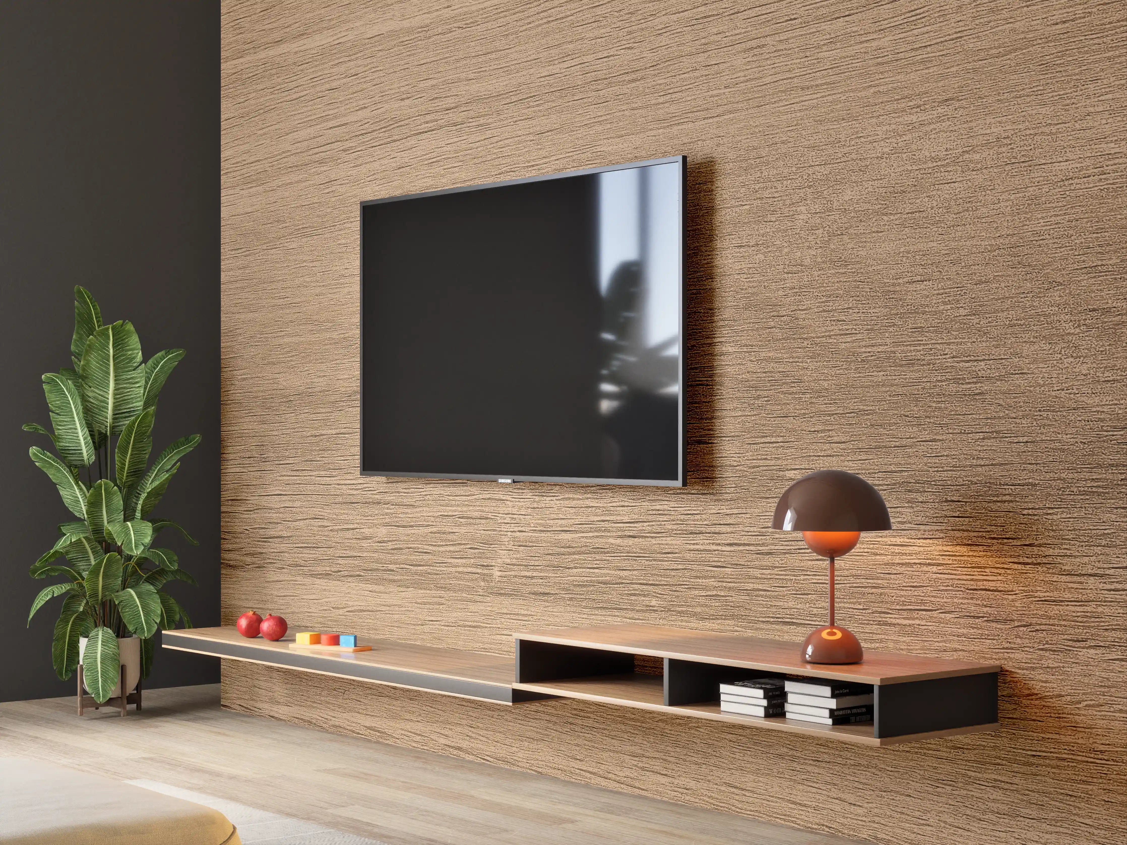 Wandverkleidung Wohnzimmer - Holztextur und hölzerner Hintergrund 1