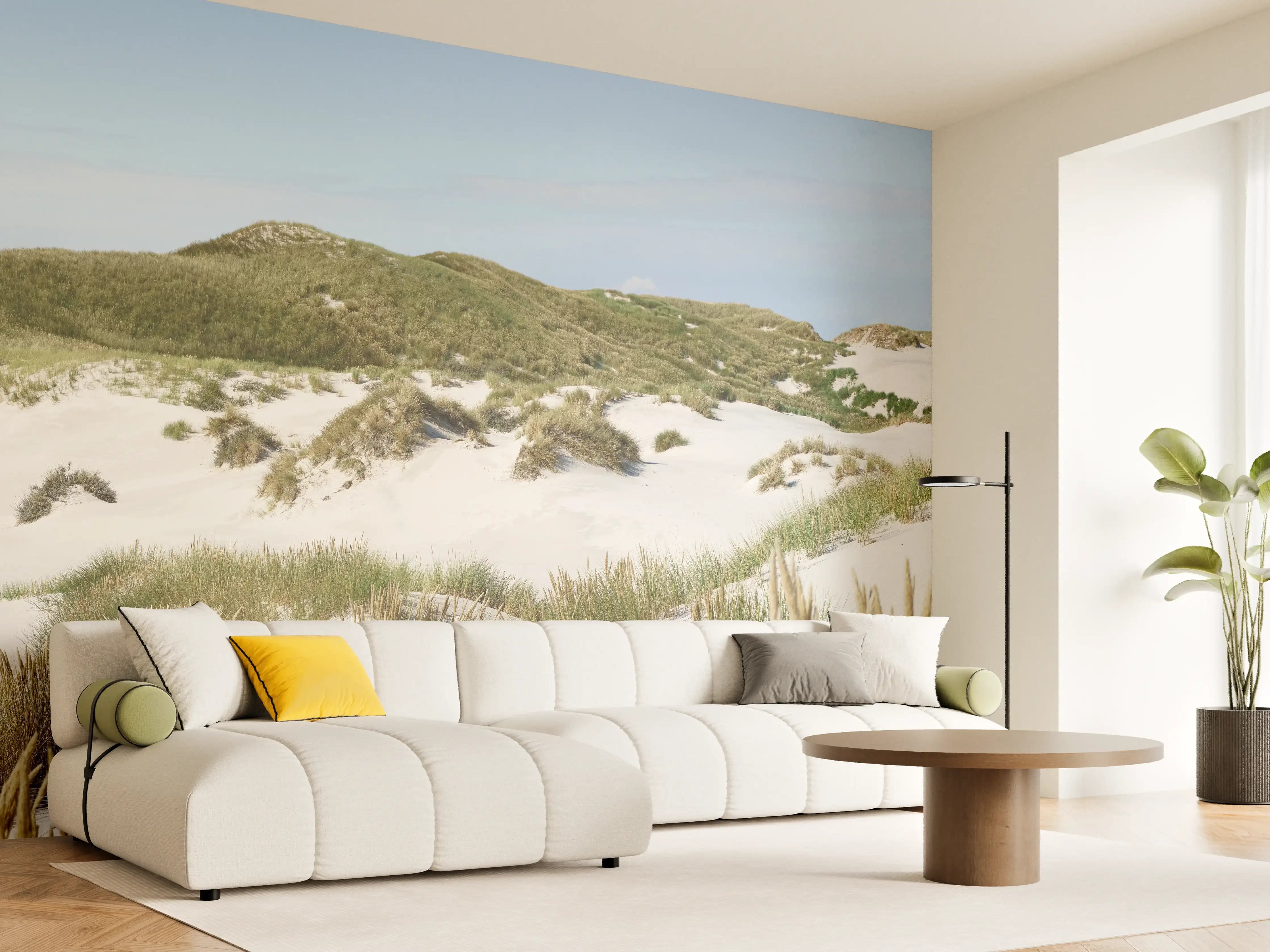Wandverkleidung Wohnzimmer - Idyllische Dünenlandschaft am Meer
