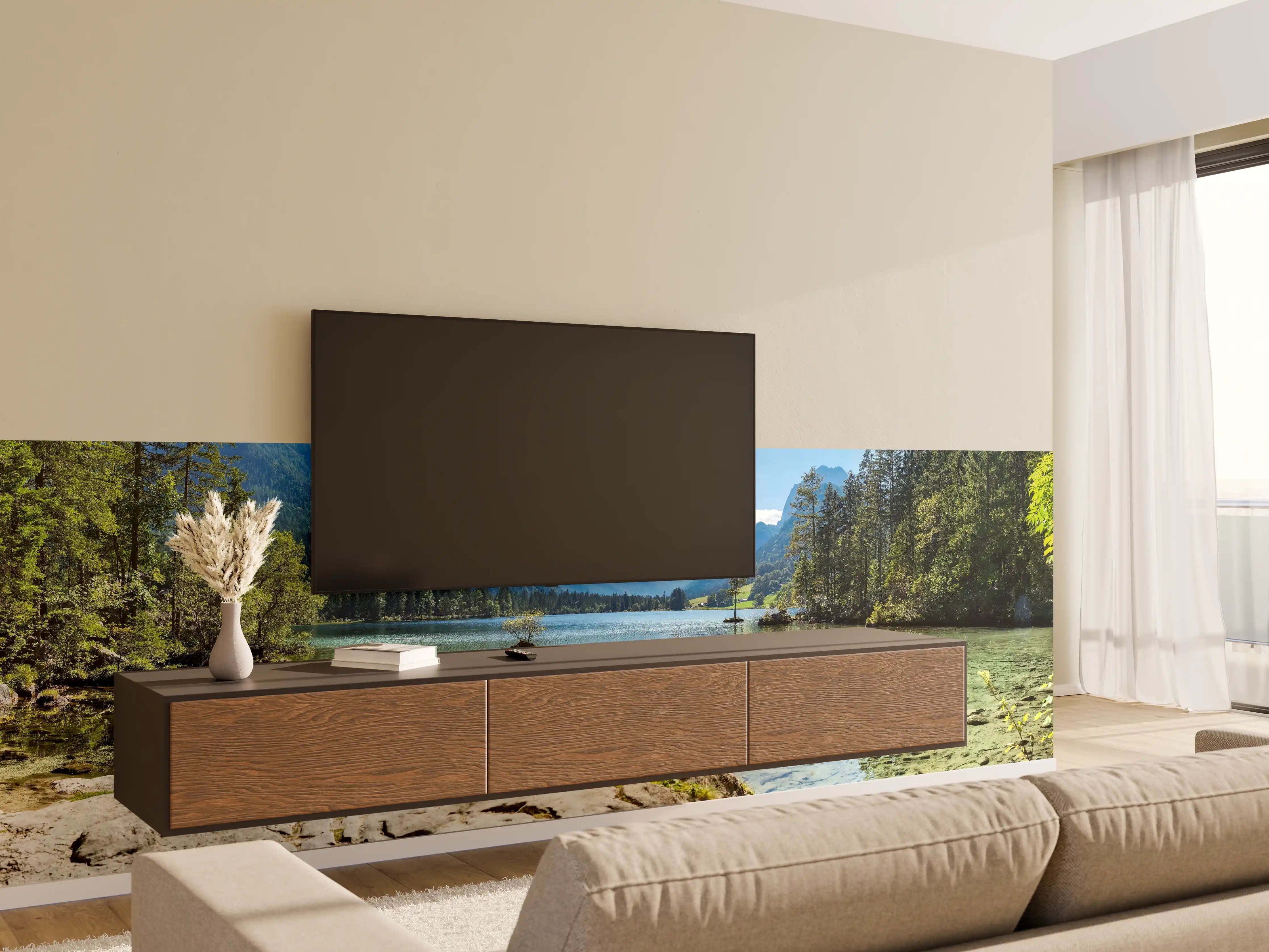 Wandverkleidung Wohnzimmer - Idyllischer Königssee