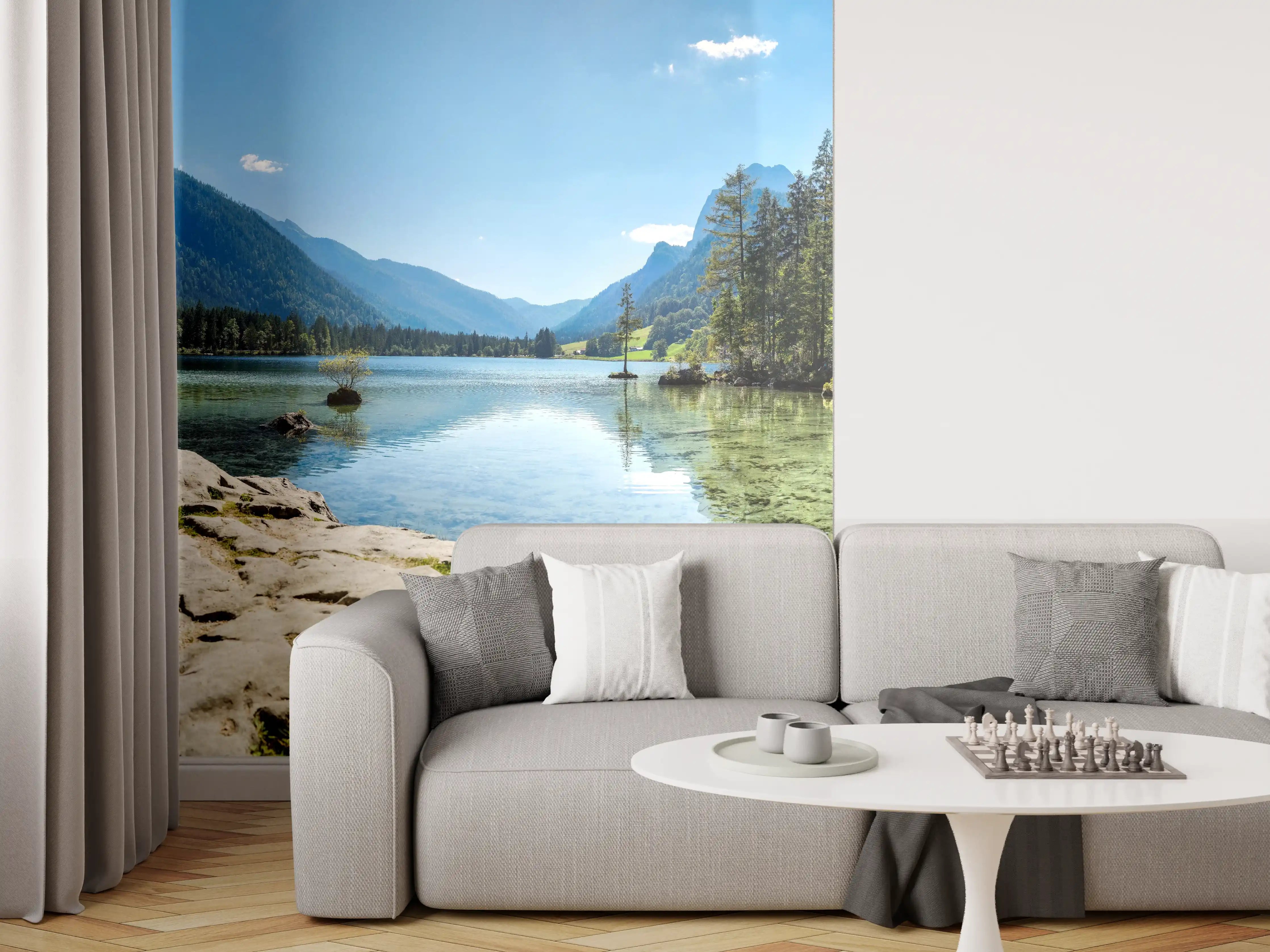 Wandverkleidung Wohnzimmer - Idyllischer Königssee