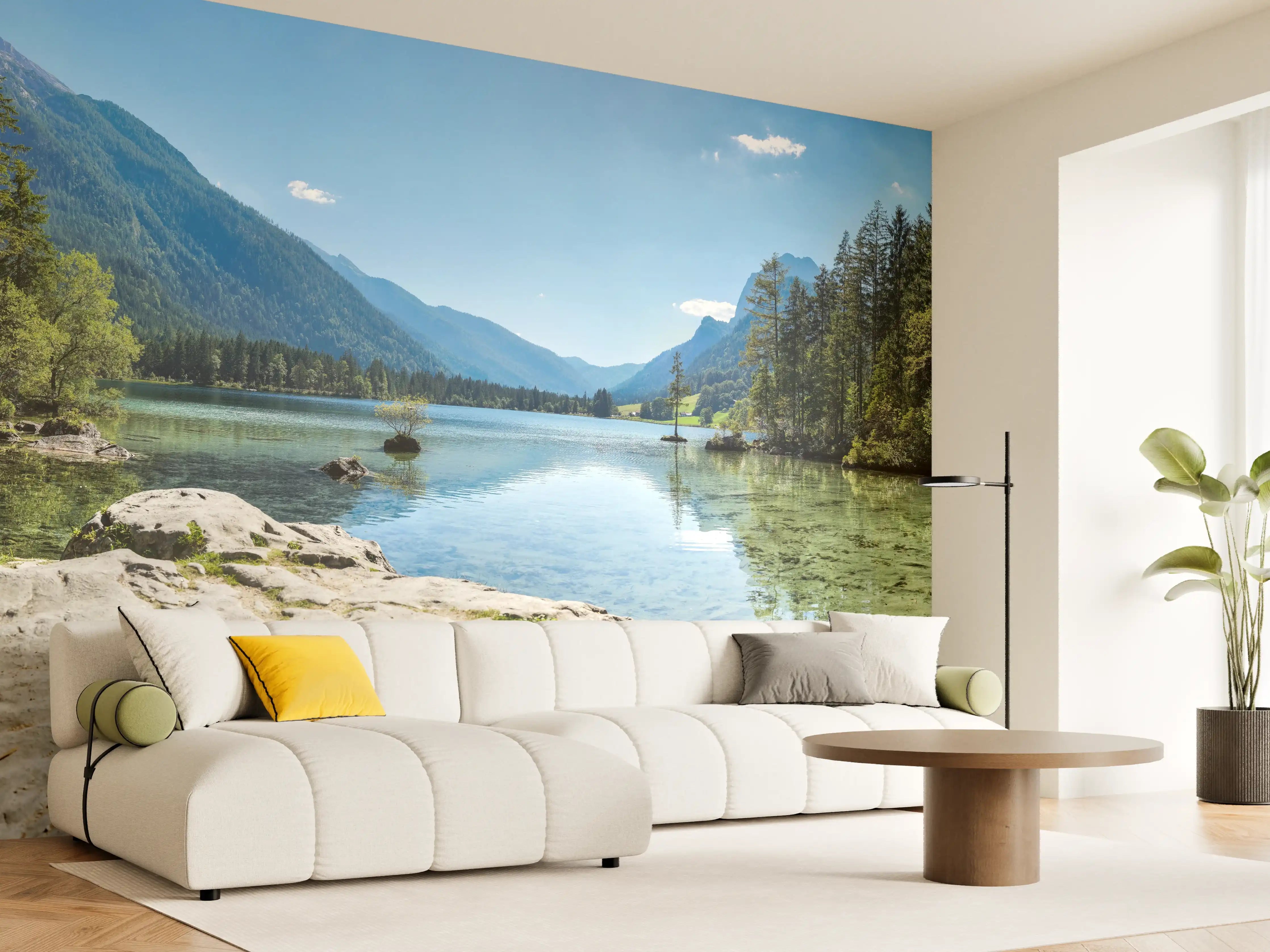 Wandverkleidung Wohnzimmer - Idyllischer Königssee