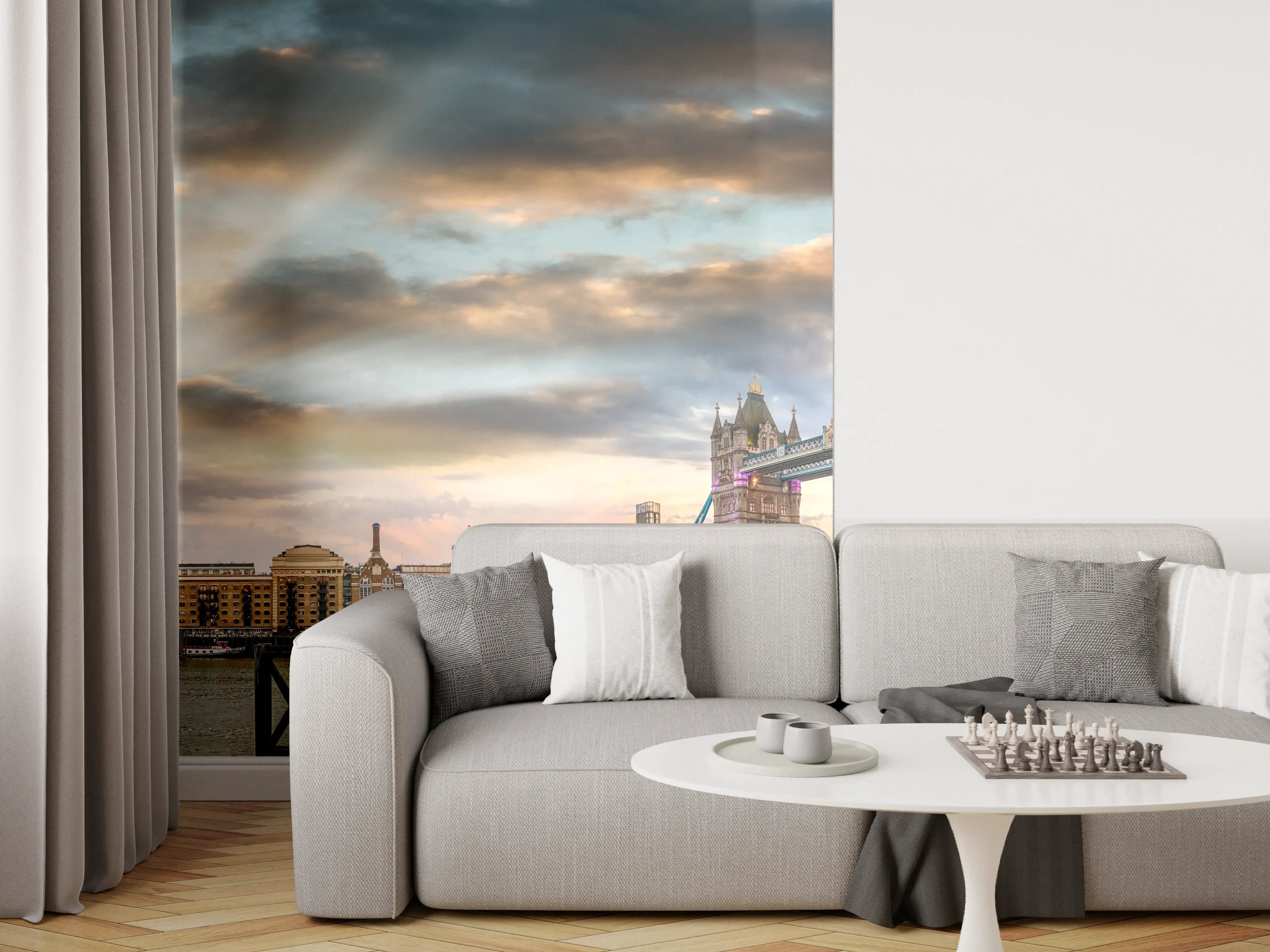 Wandverkleidung Wohnzimmer - Ikonische Tower Bridge in London