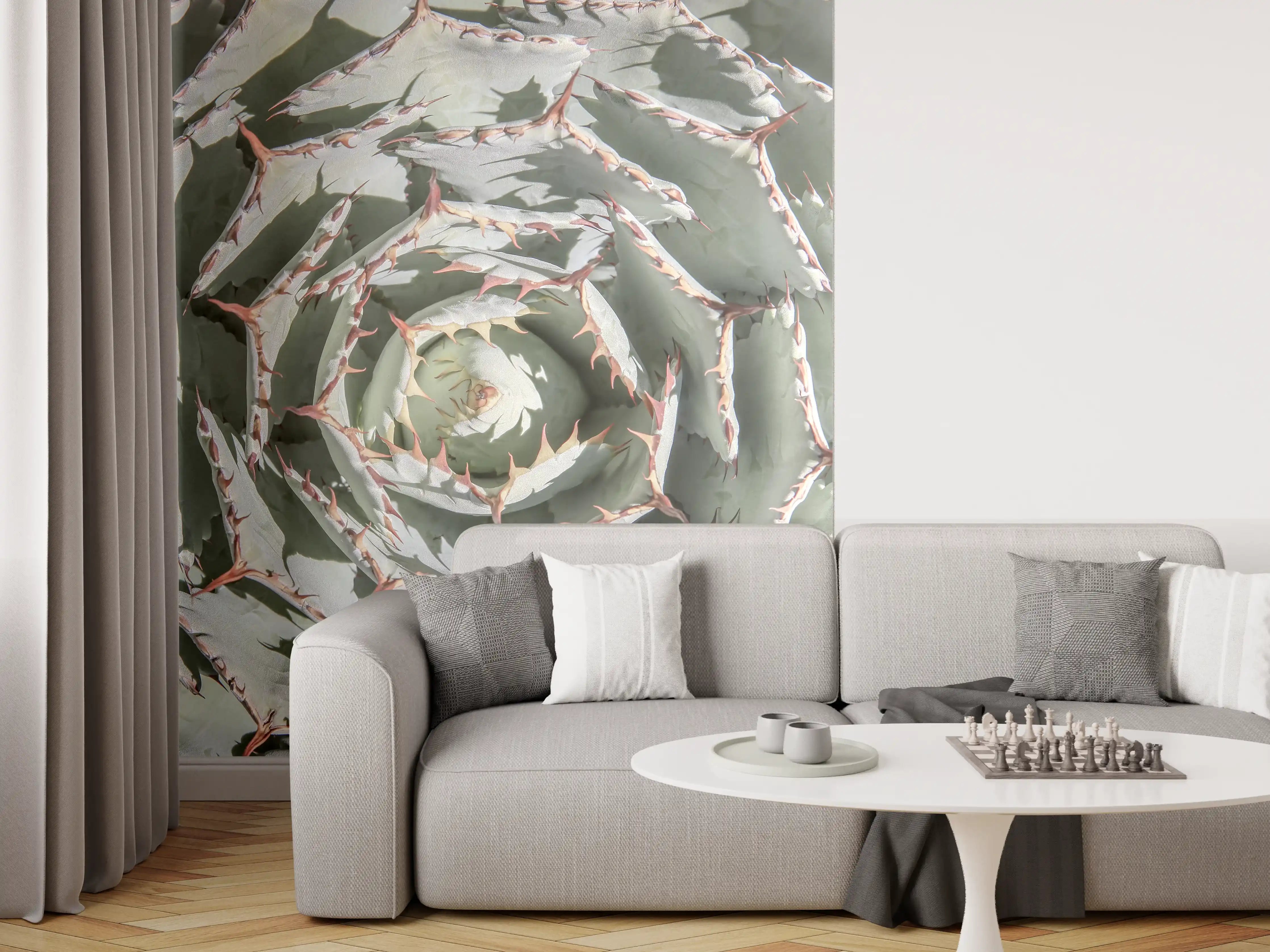 Wandverkleidung Wohnzimmer - Impressionen einer Aloe Vera