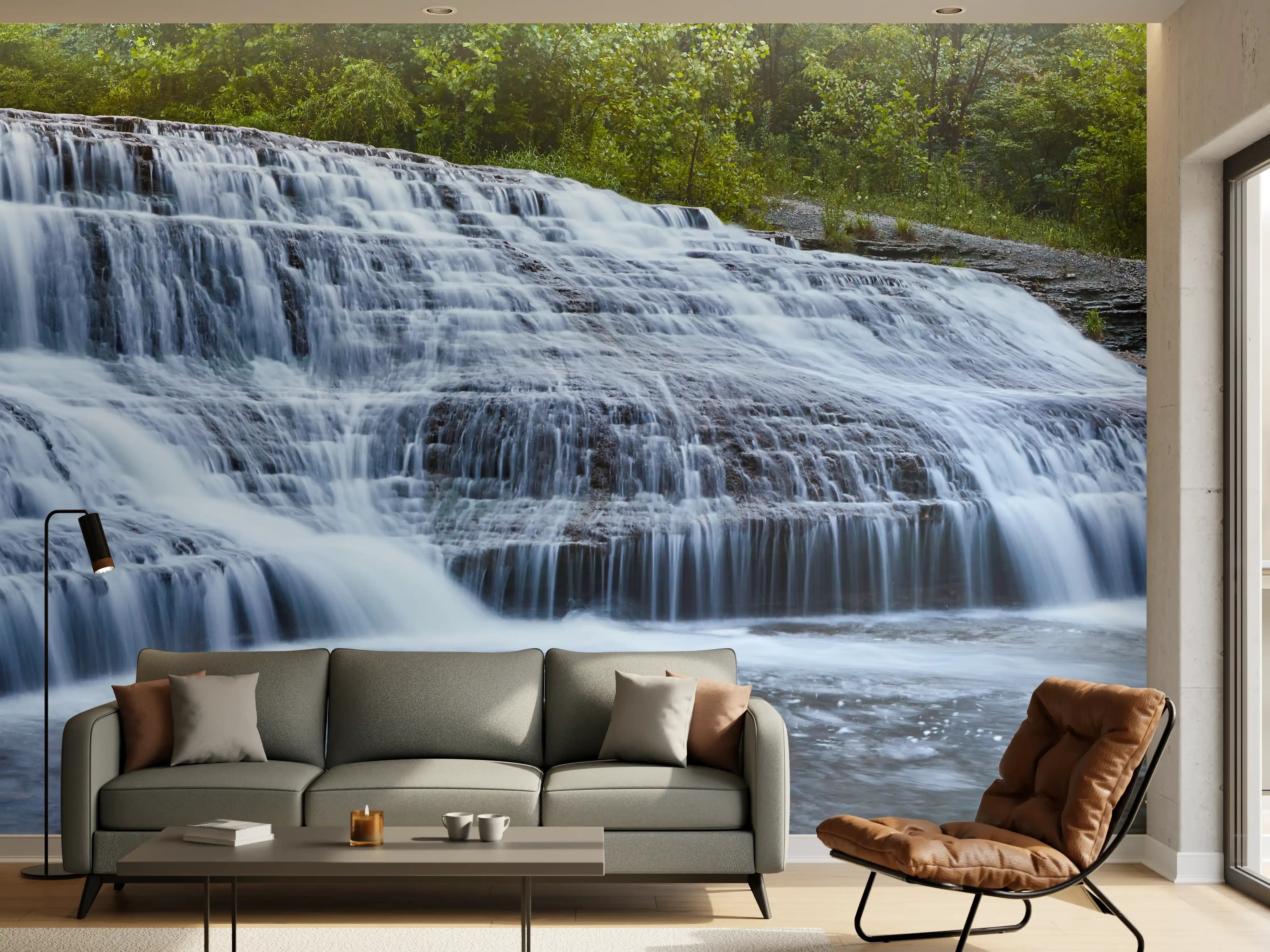 Wandverkleidung Wohnzimmer - Indiana Wasserfall