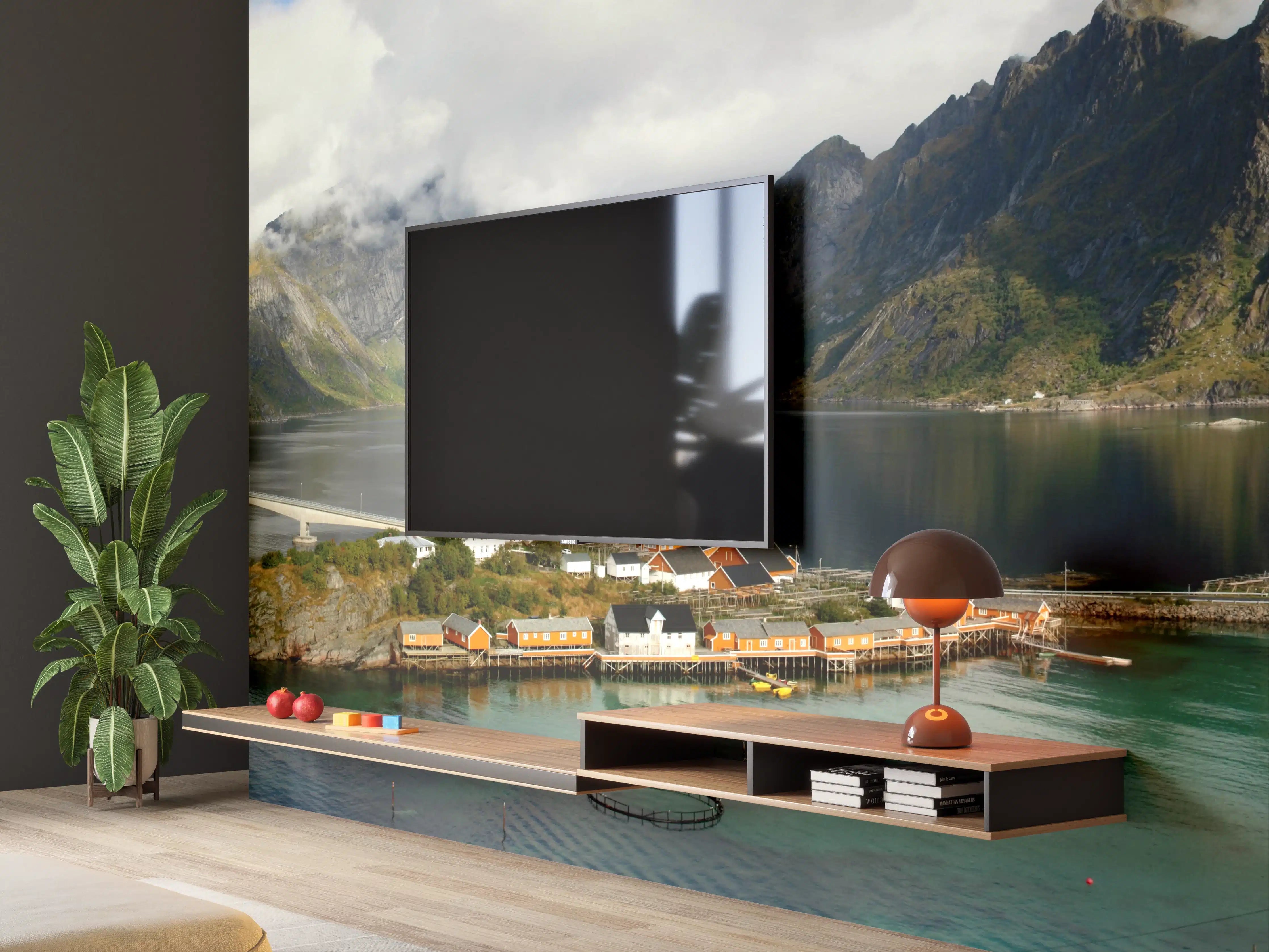 Wandverkleidung Wohnzimmer - Inselwelt Lofoten 2007