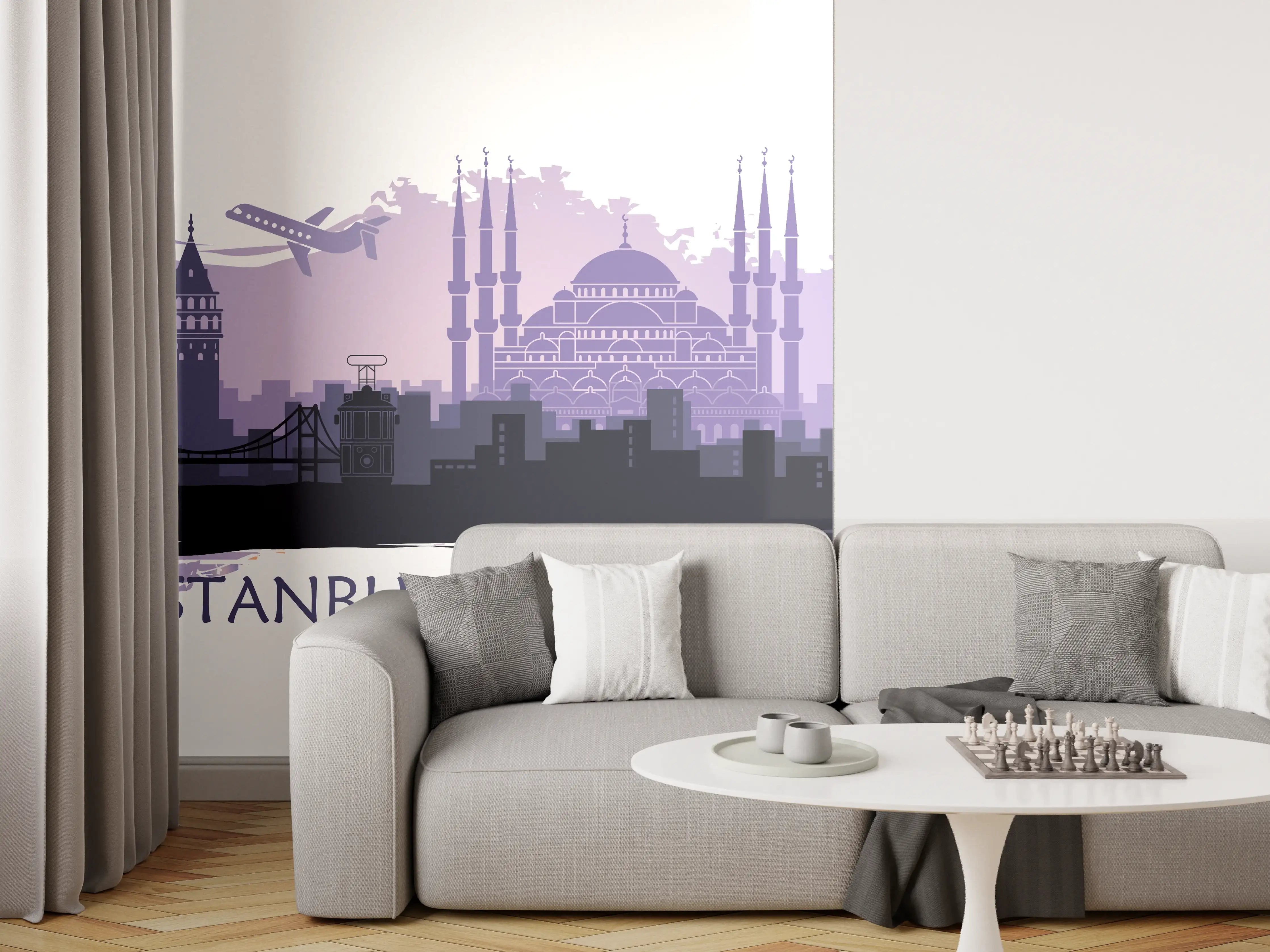 Wandverkleidung Wohnzimmer - Istanbul Painting