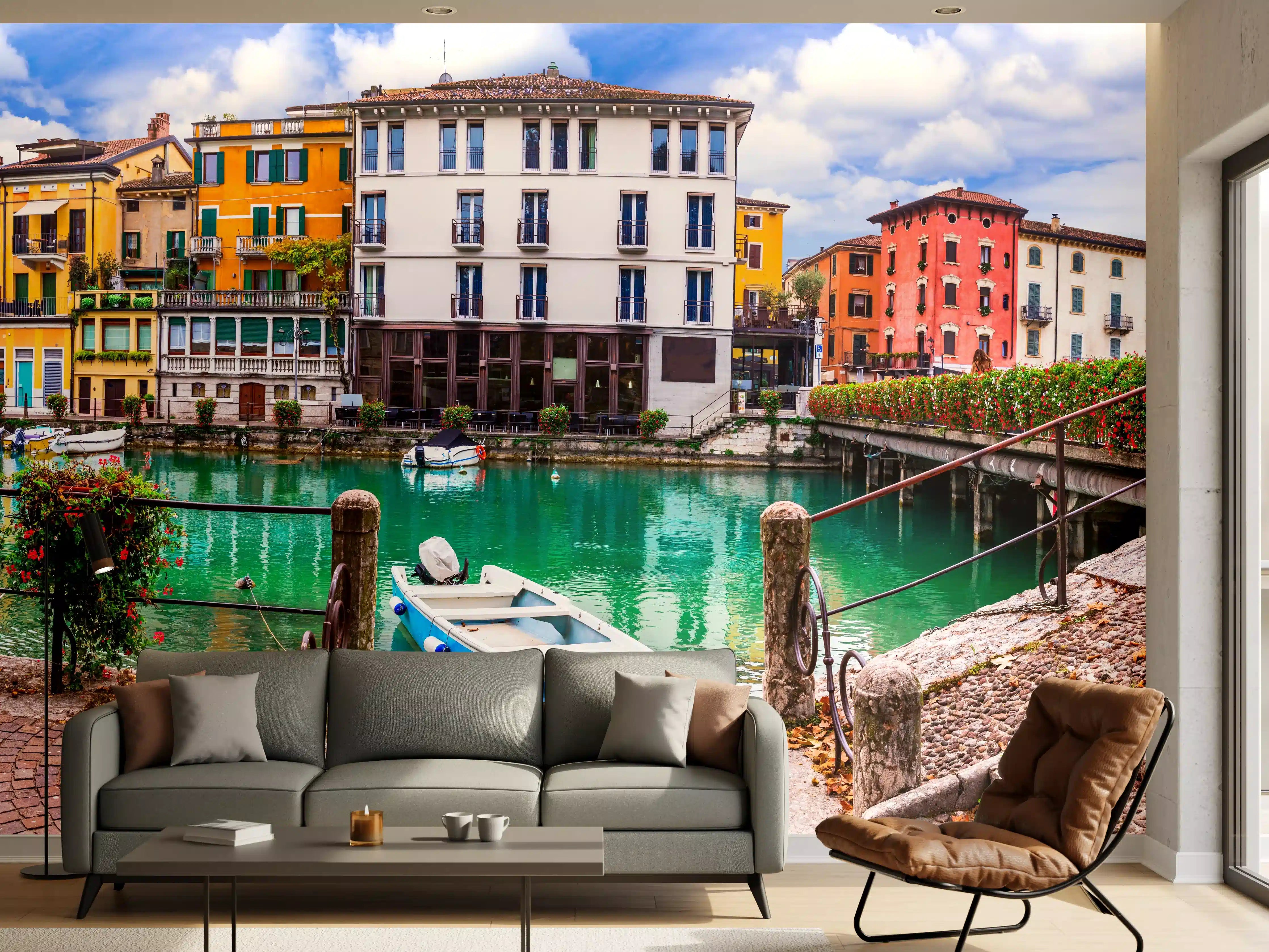 Wandverkleidung Wohnzimmer - Italien - Peschiera del Garda