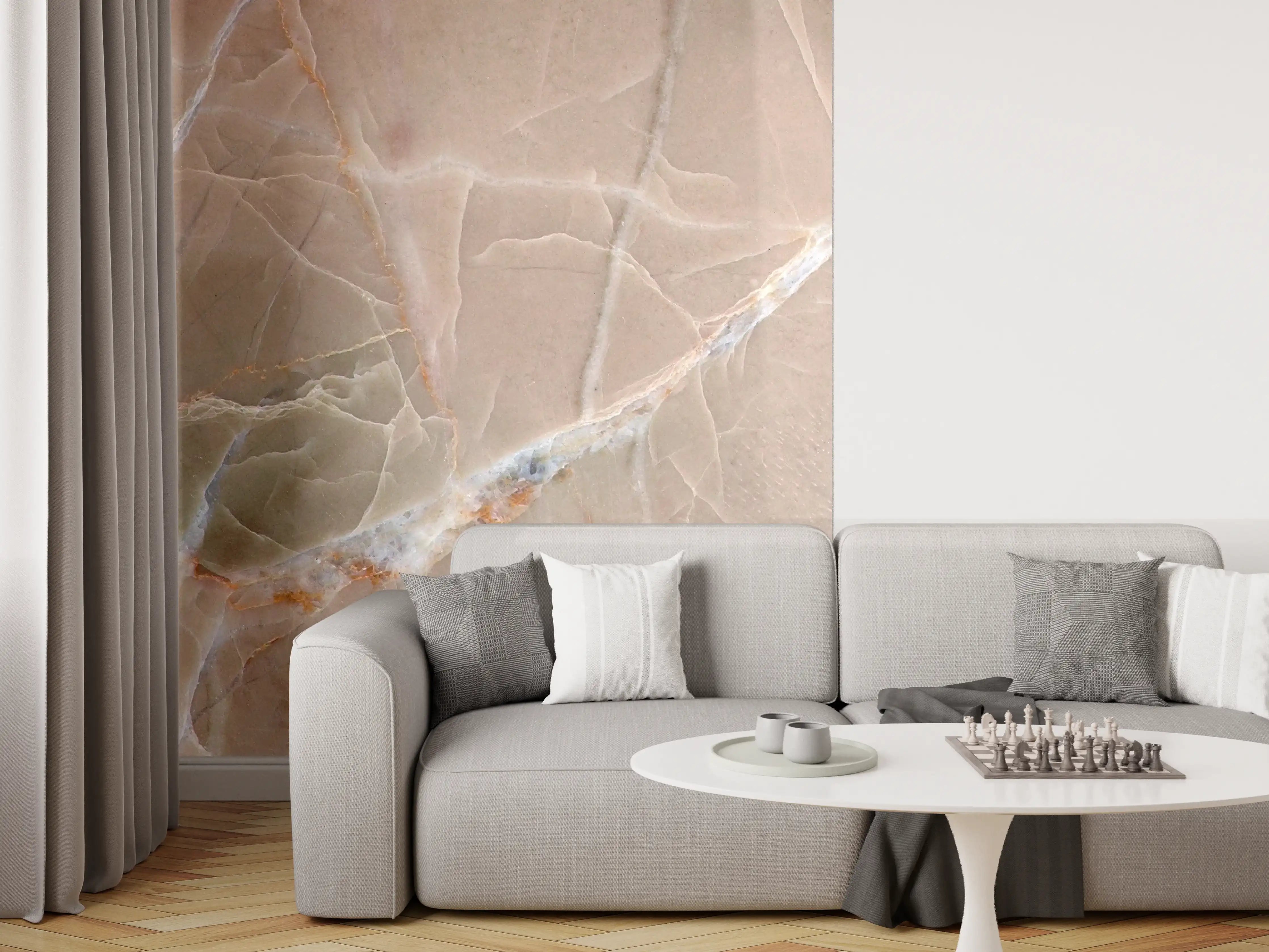 Wandverkleidung Wohnzimmer - Italienische Marmor Textur
