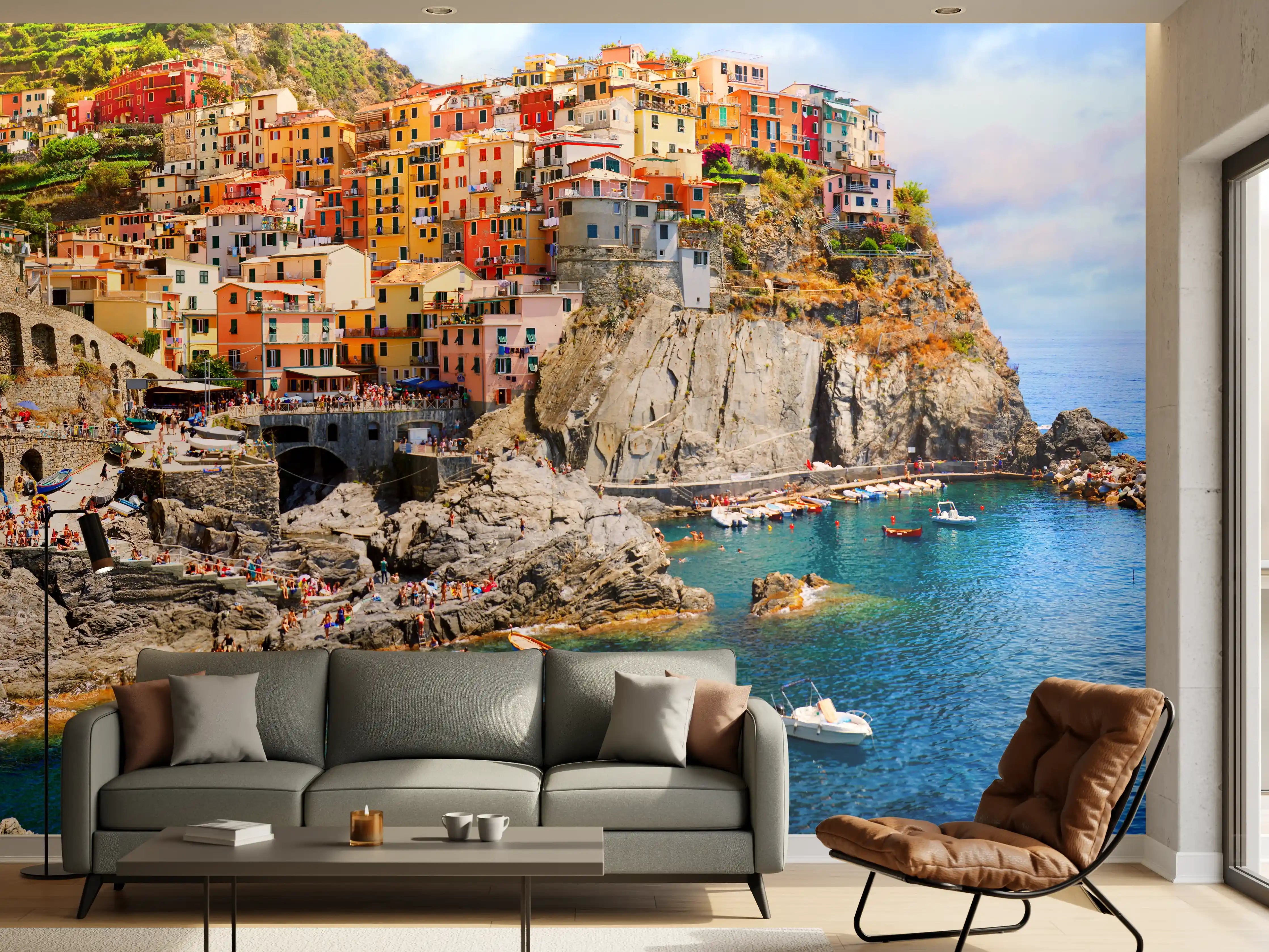 Wandverkleidung Wohnzimmer - Italienische Nationalpark Cinque Terre