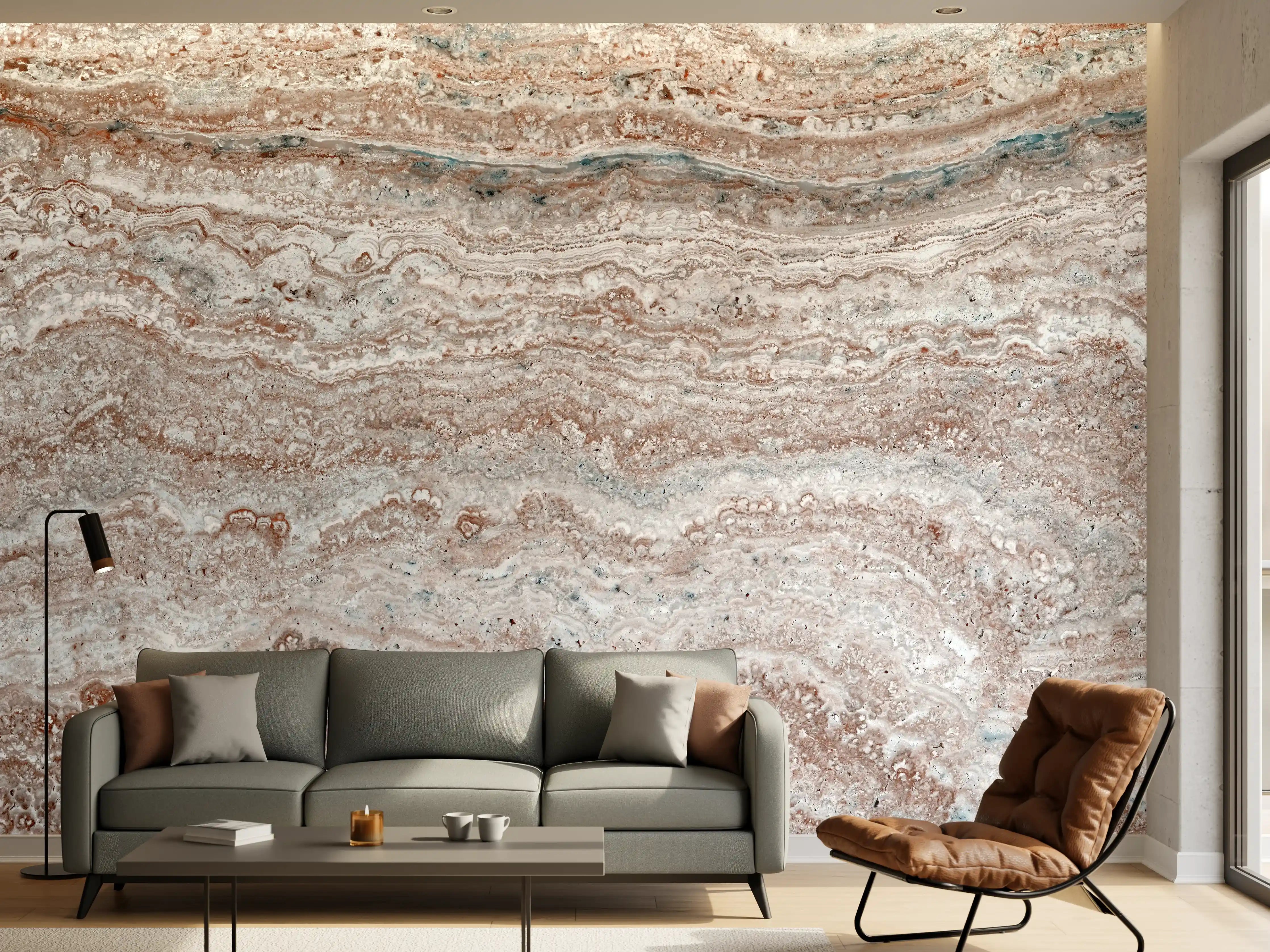 Wandverkleidung Wohnzimmer - Italienischer Marmor Hintergrund