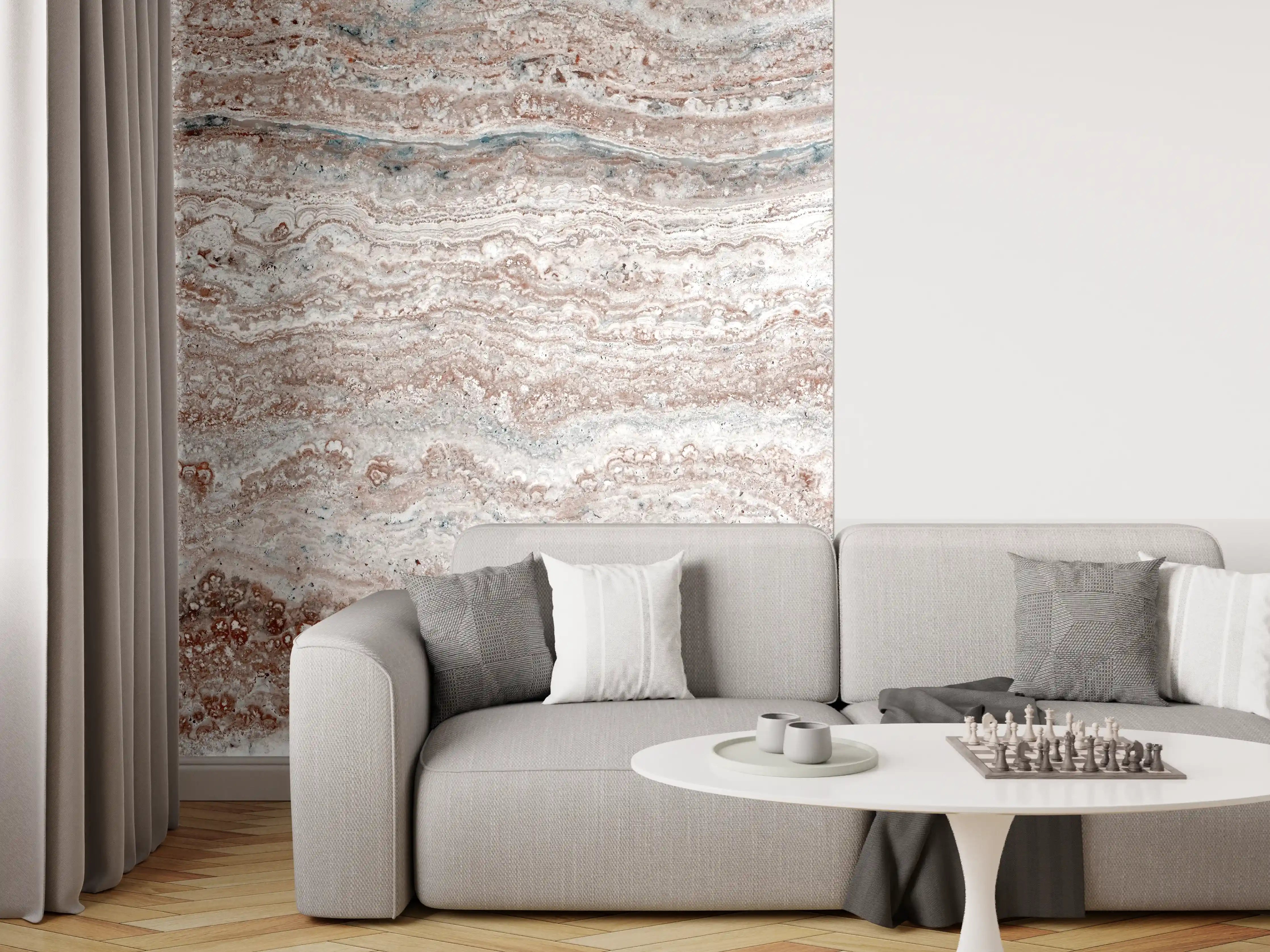 Wandverkleidung Wohnzimmer - Italienischer Marmor Hintergrund