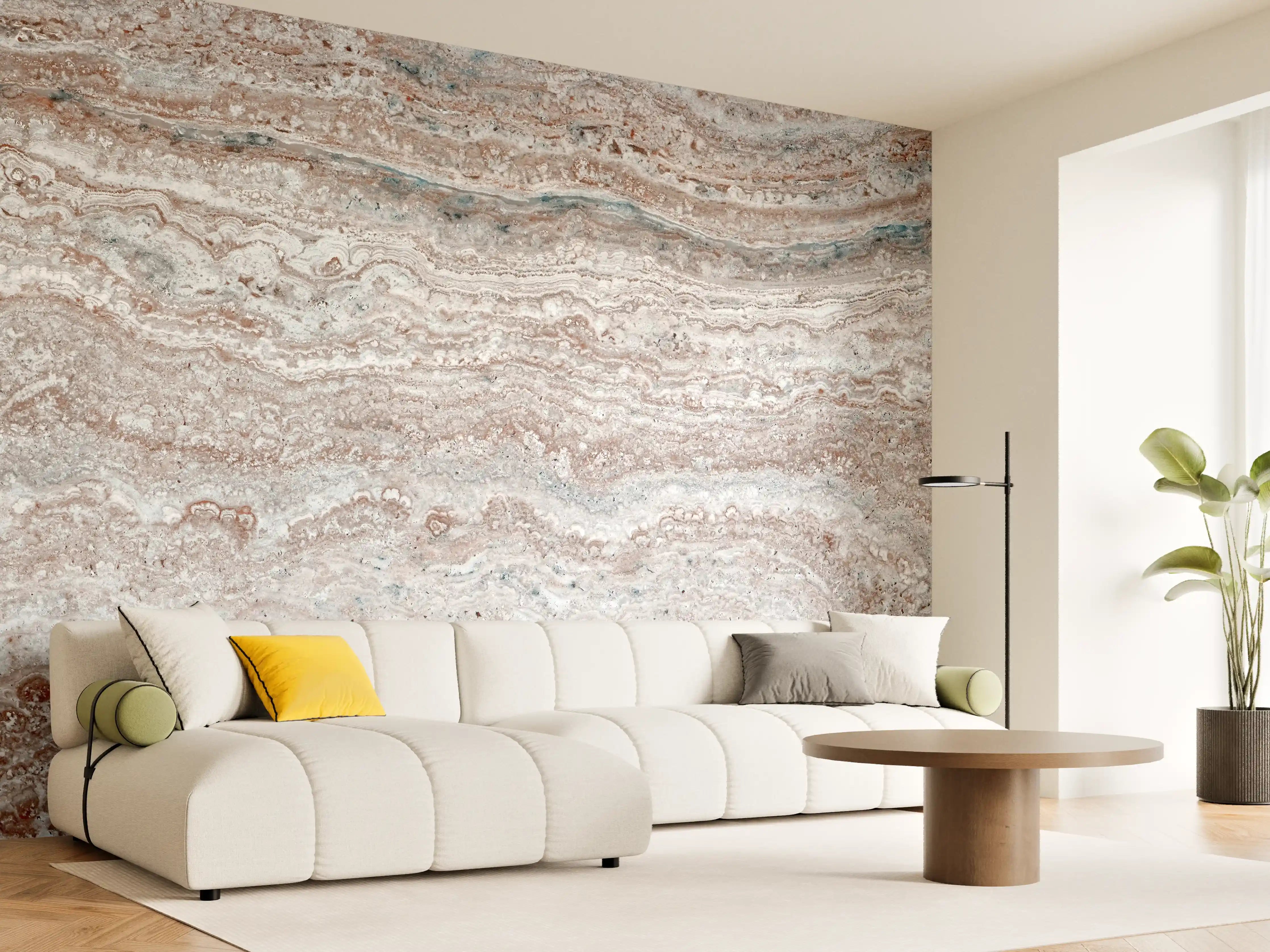 Wandverkleidung Wohnzimmer - Italienischer Marmor Hintergrund
