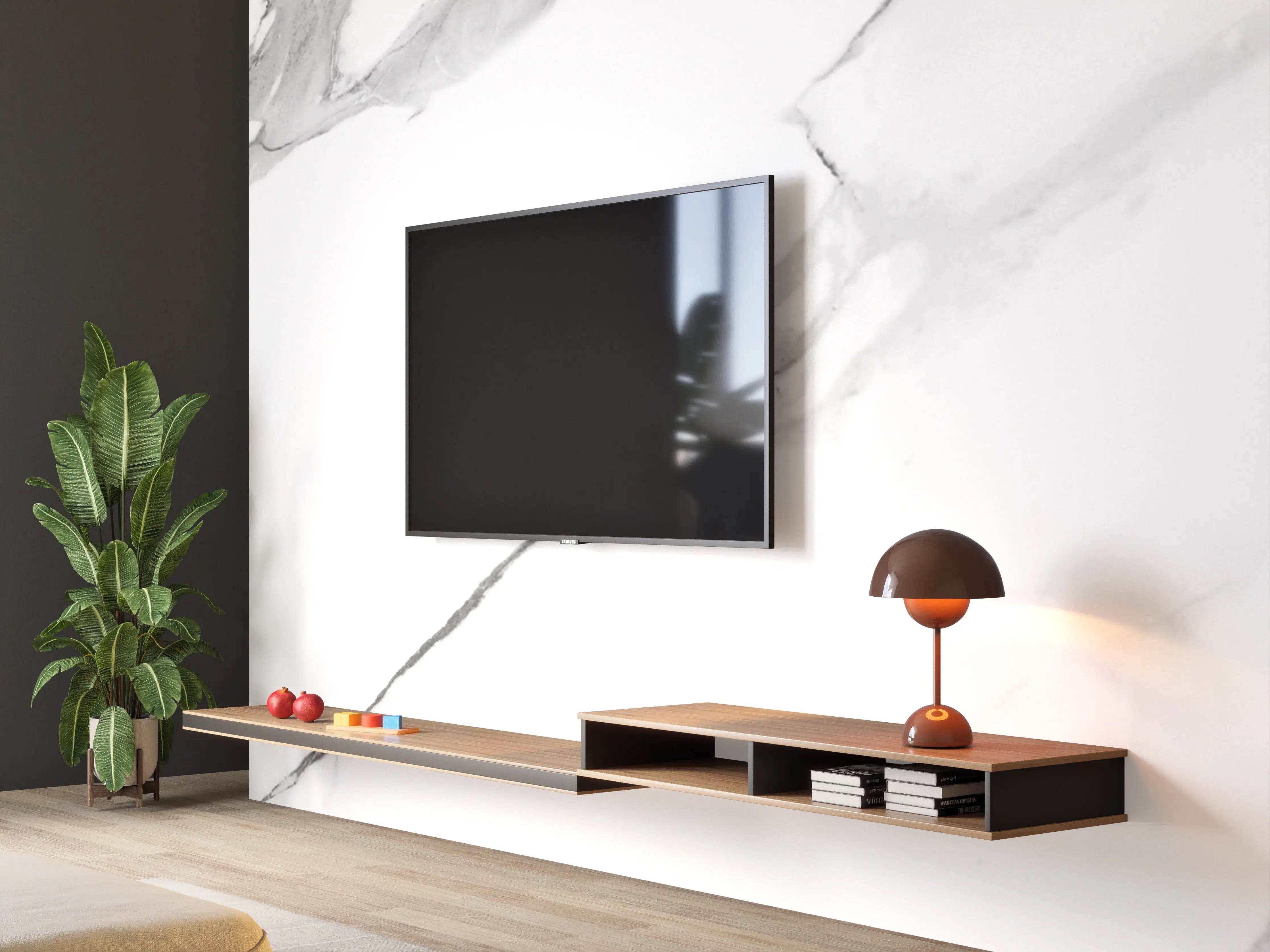 Wandverkleidung Wohnzimmer - Italienischer Statuario Marmor