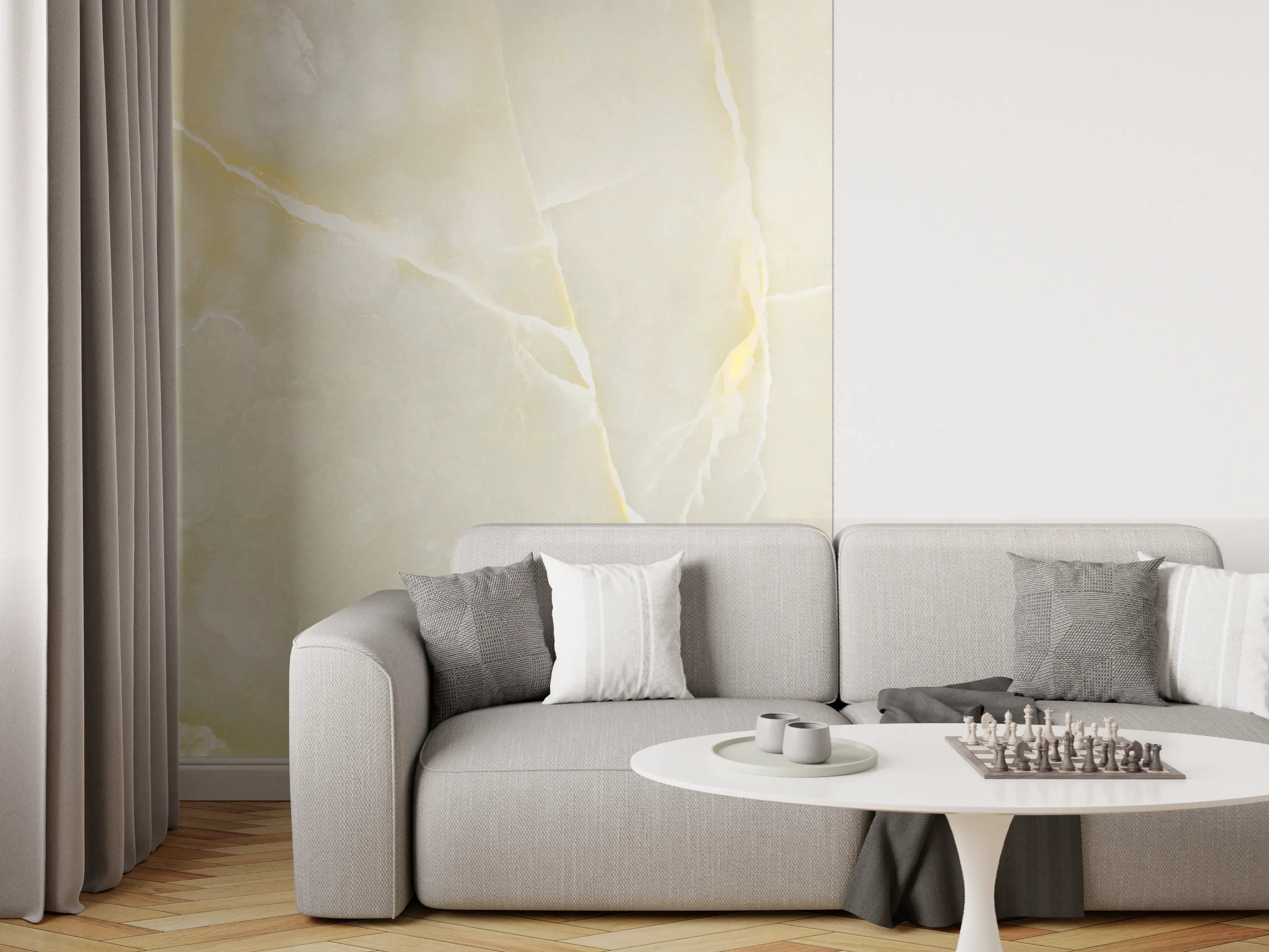 Wandverkleidung Wohnzimmer - Italienischer bunter Beige breccia Marmor