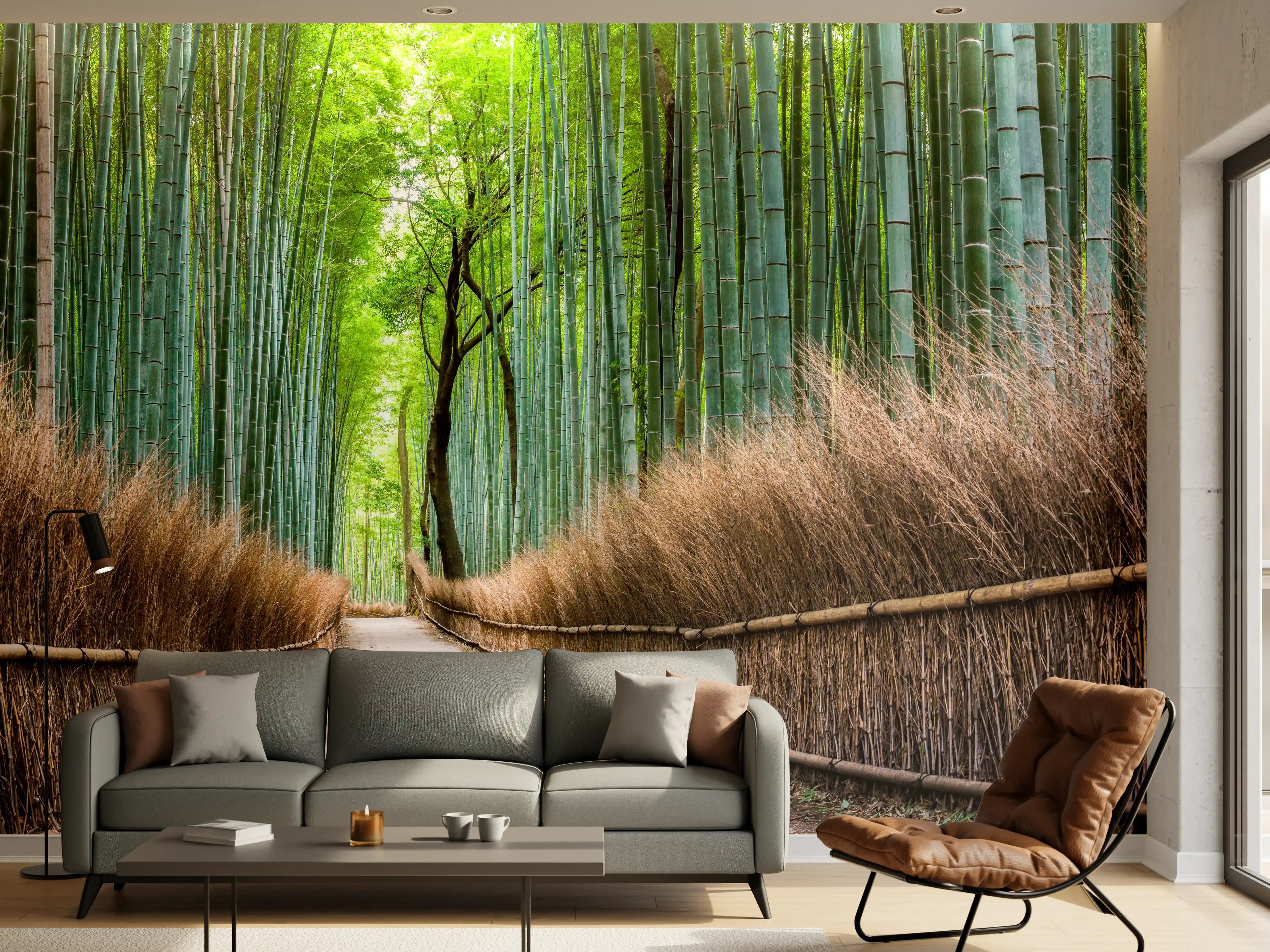 Wandverkleidung Wohnzimmer - Japanischer Bambuswald in Arashiyama