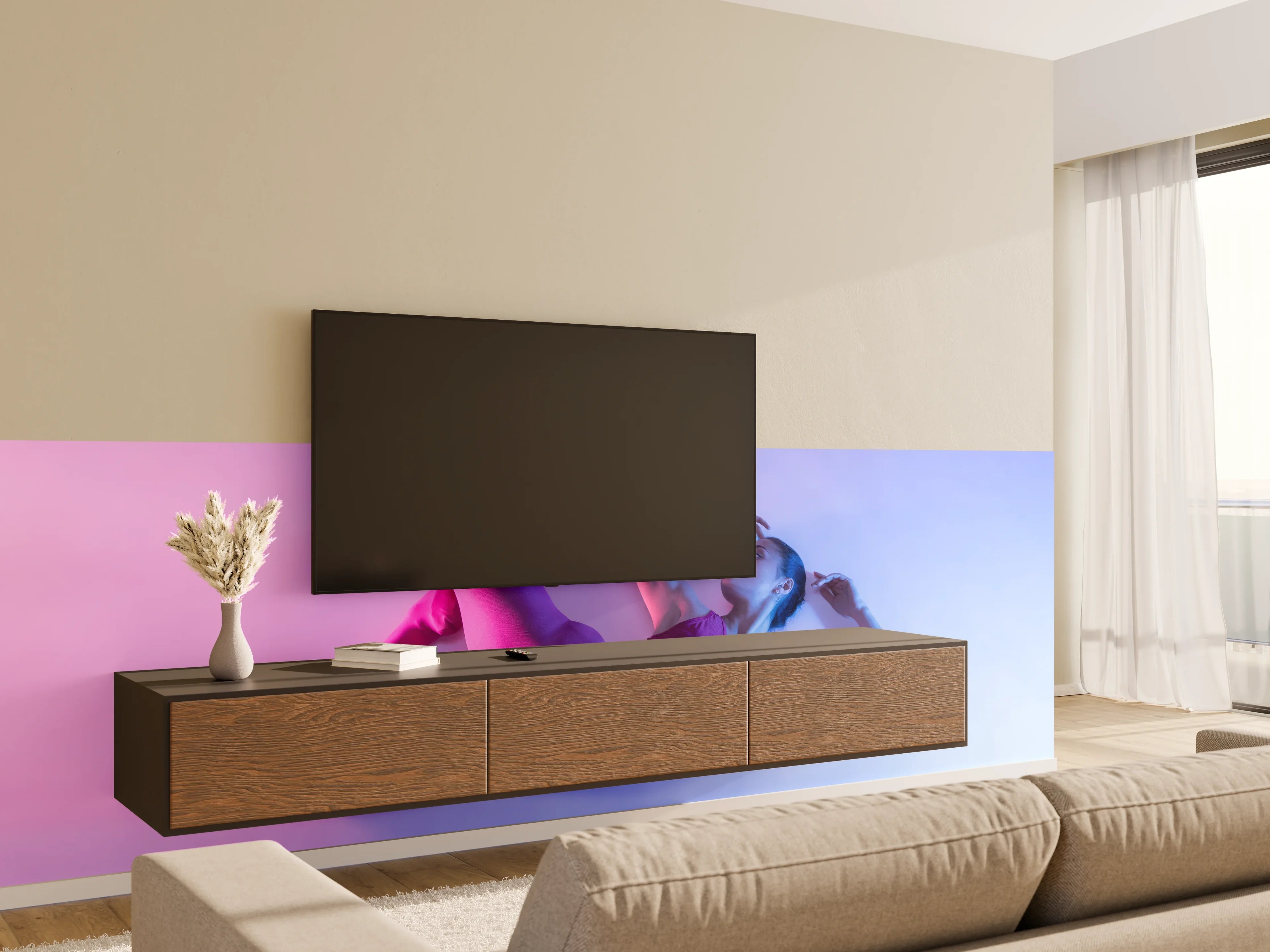 Wandverkleidung Wohnzimmer - Junge Balletttänzerin