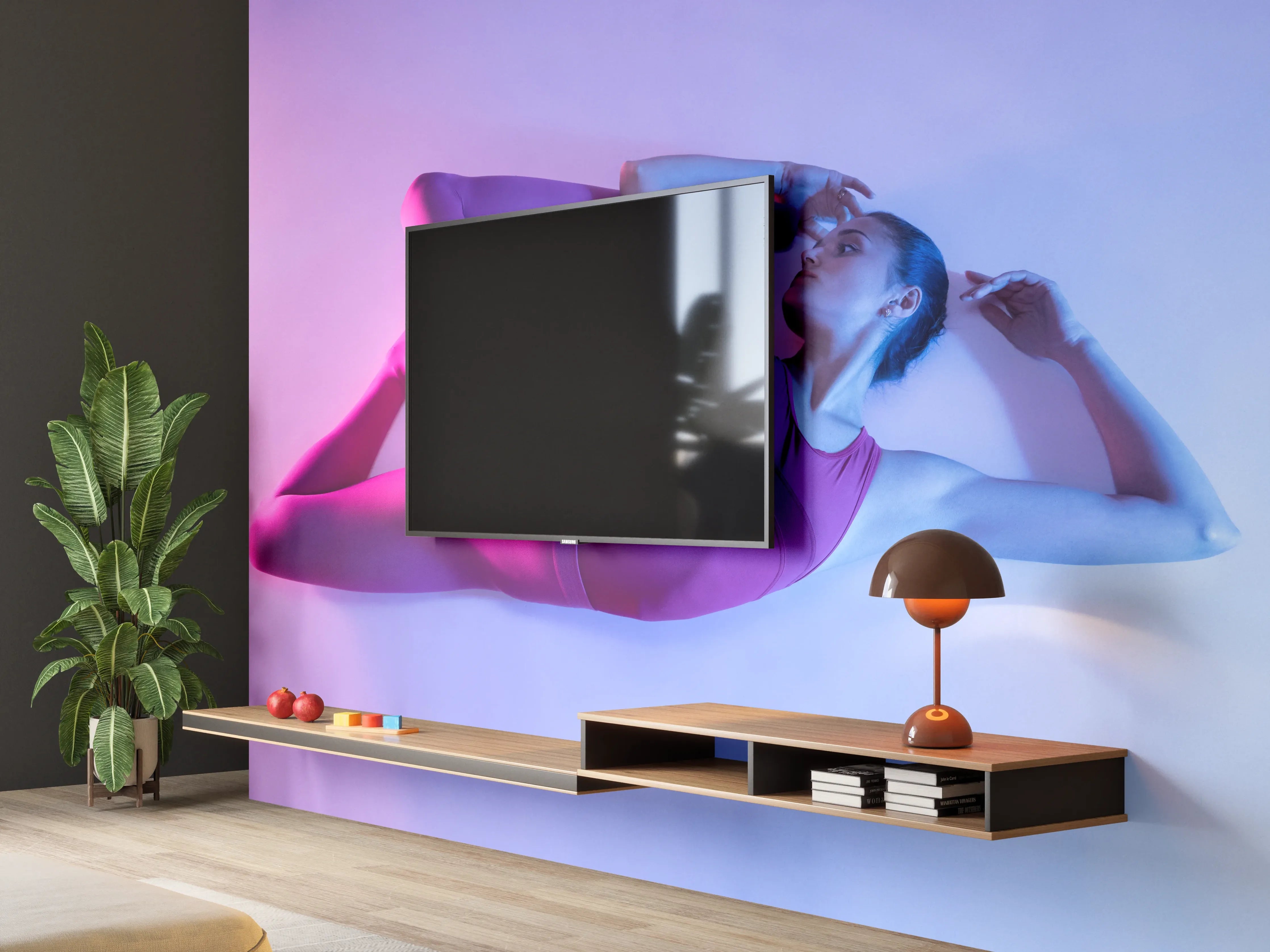 Wandverkleidung Wohnzimmer - Junge Balletttänzerin