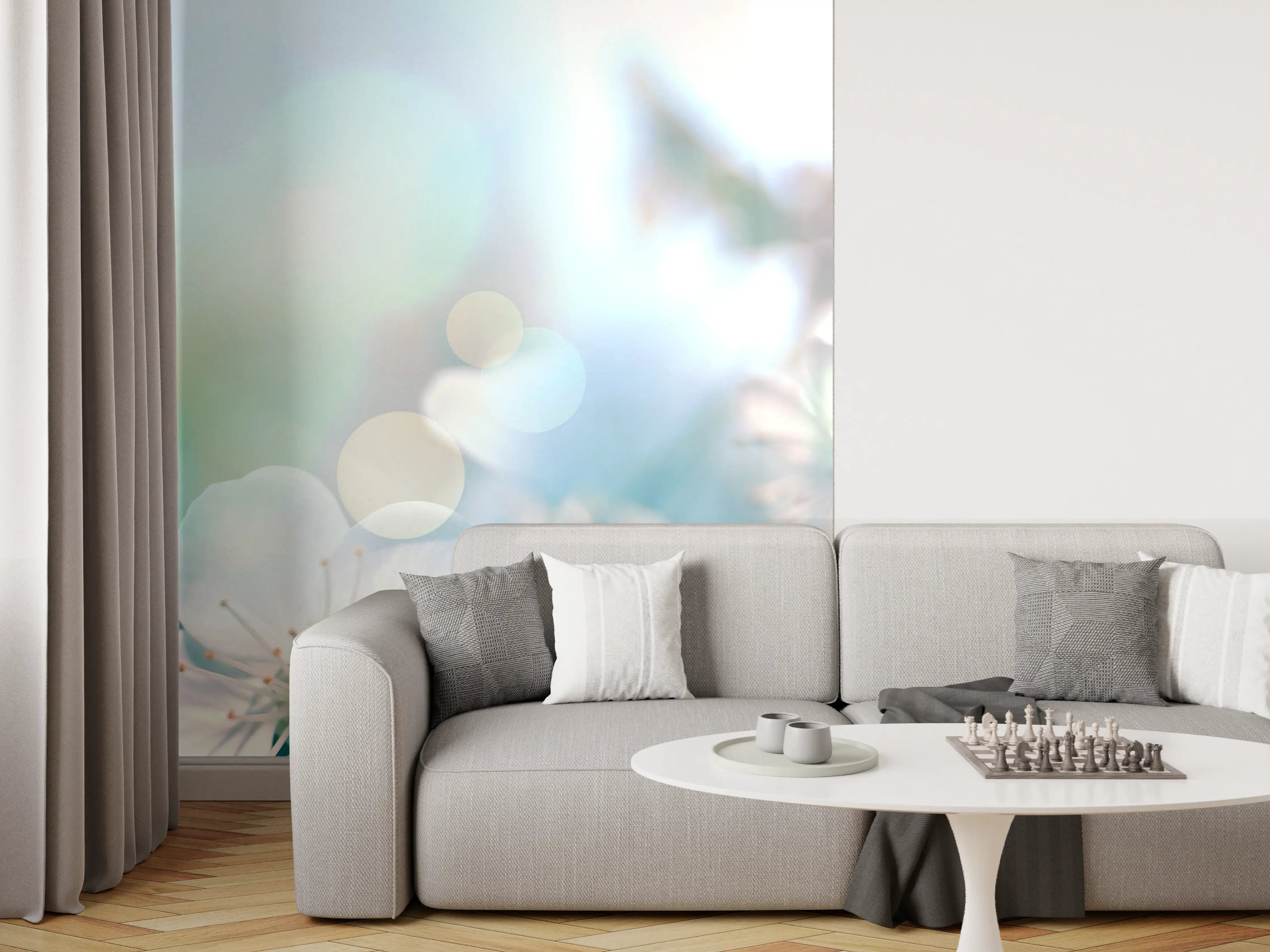 Wandverkleidung Wohnzimmer - Kirchbaum Frühlings-Blüten