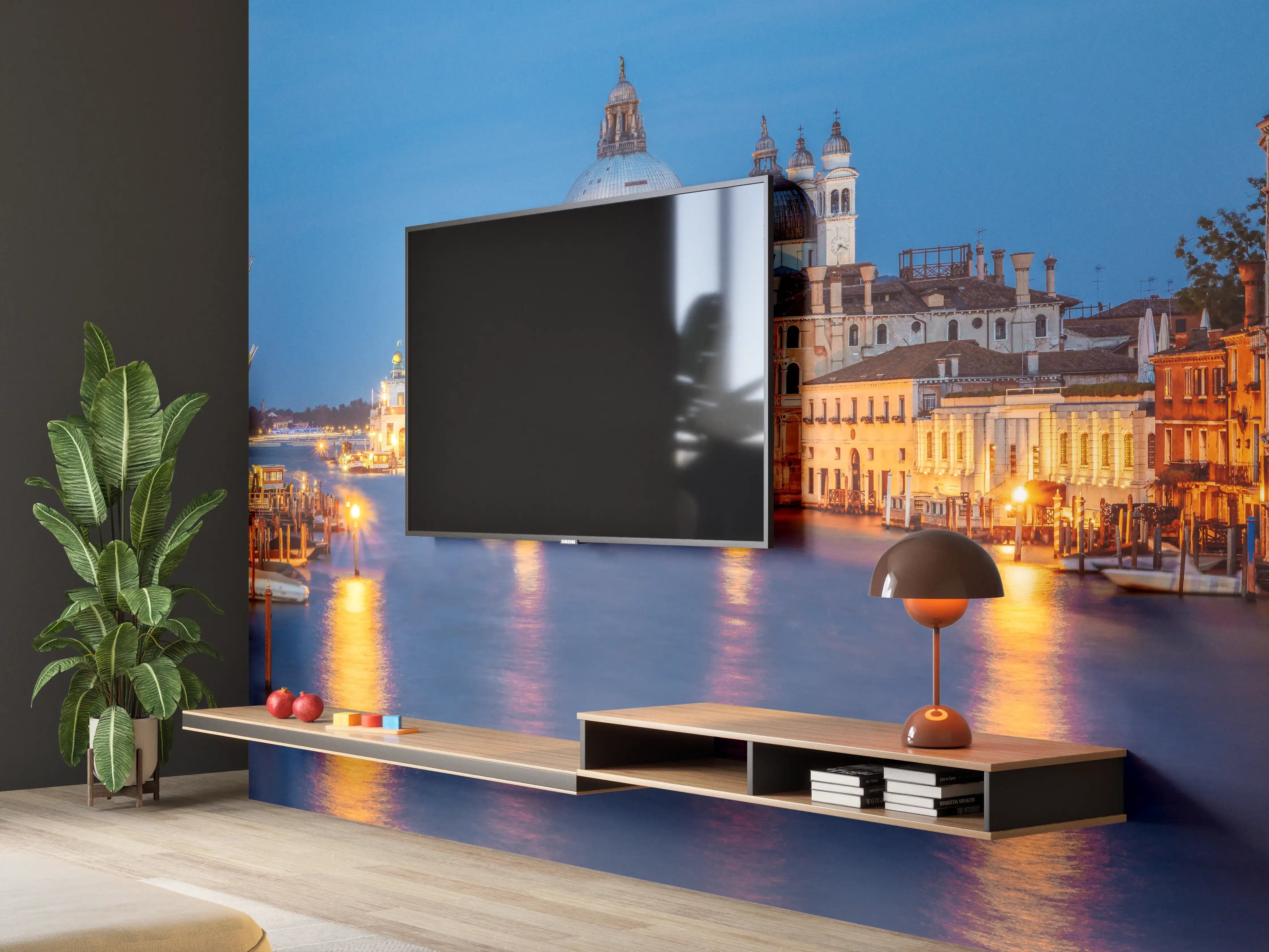Wandverkleidung Wohnzimmer - Klassischer Panoramablick auf den Canal Grande