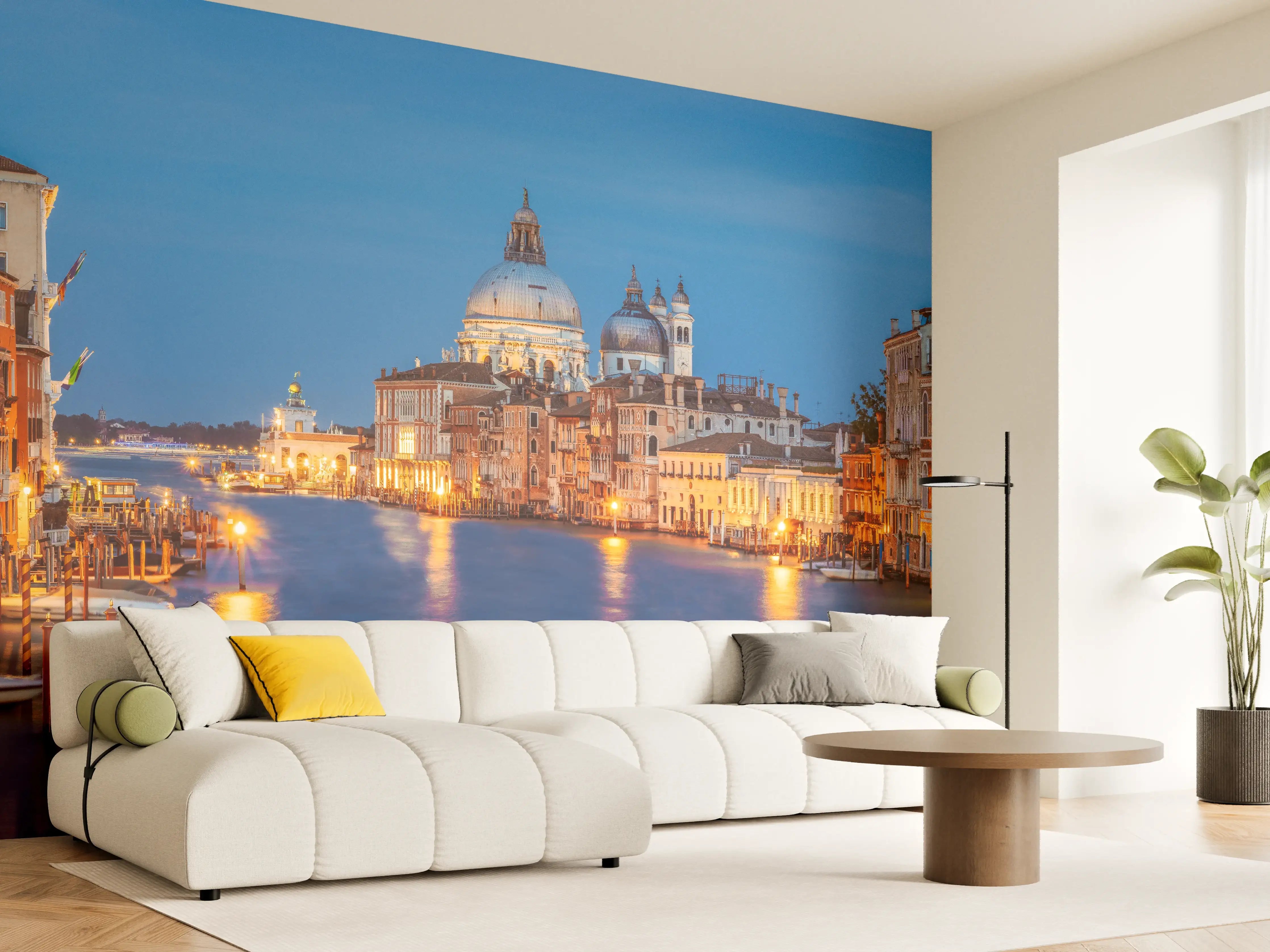 Wandverkleidung Wohnzimmer - Klassischer Panoramablick auf den Canal Grande